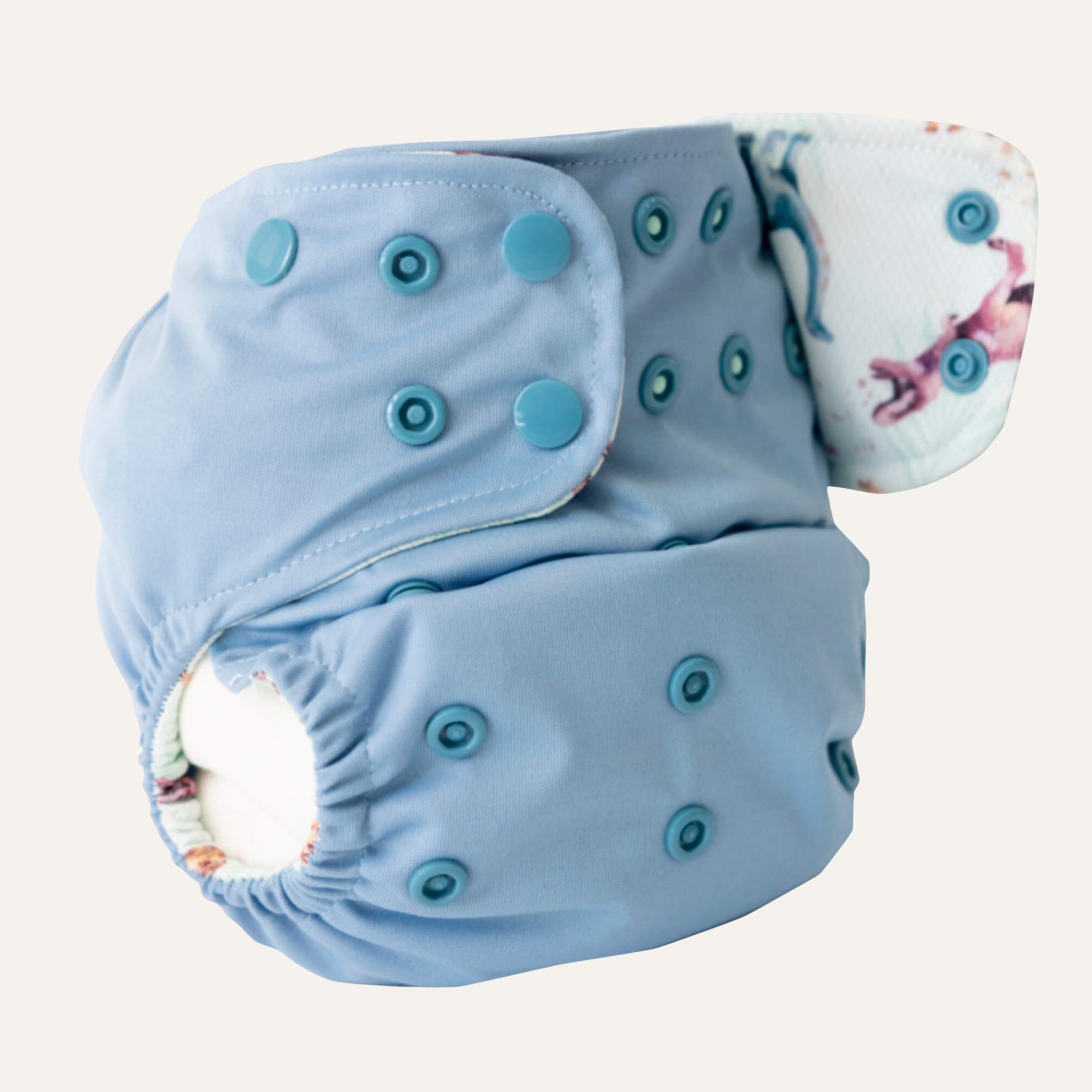 Pocket Cloth Diaper - Sky Dino - Supreme (15-55lbs) - Lilly & Frank