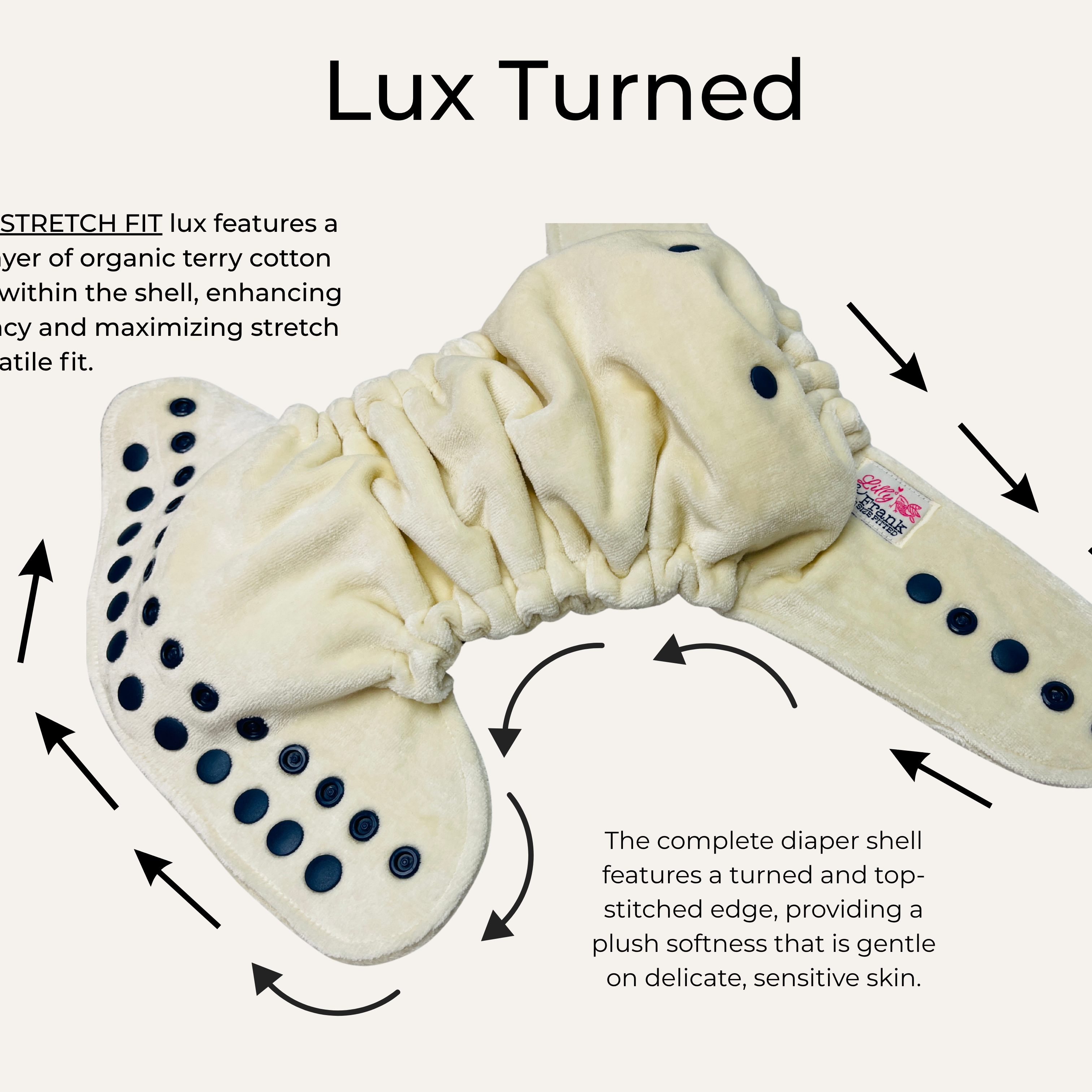 One Size - Bamboo Cotton Fitted - Luxe Turned - Lilly & Frank