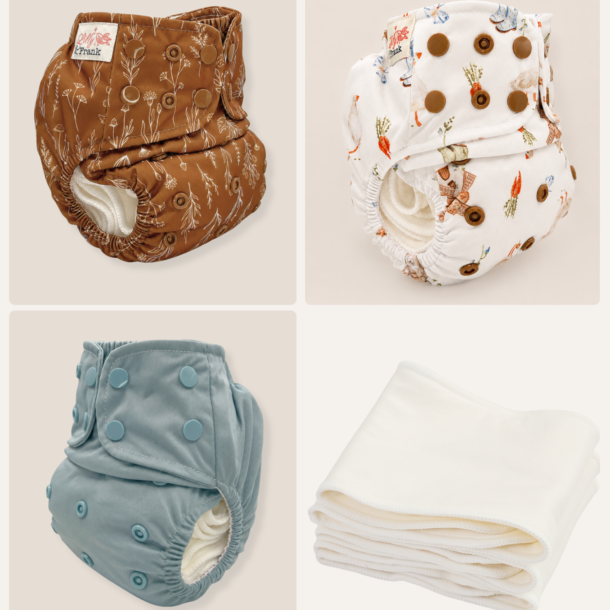 Newborn Cloth Diaper Starter Bundle (0–4 Months)