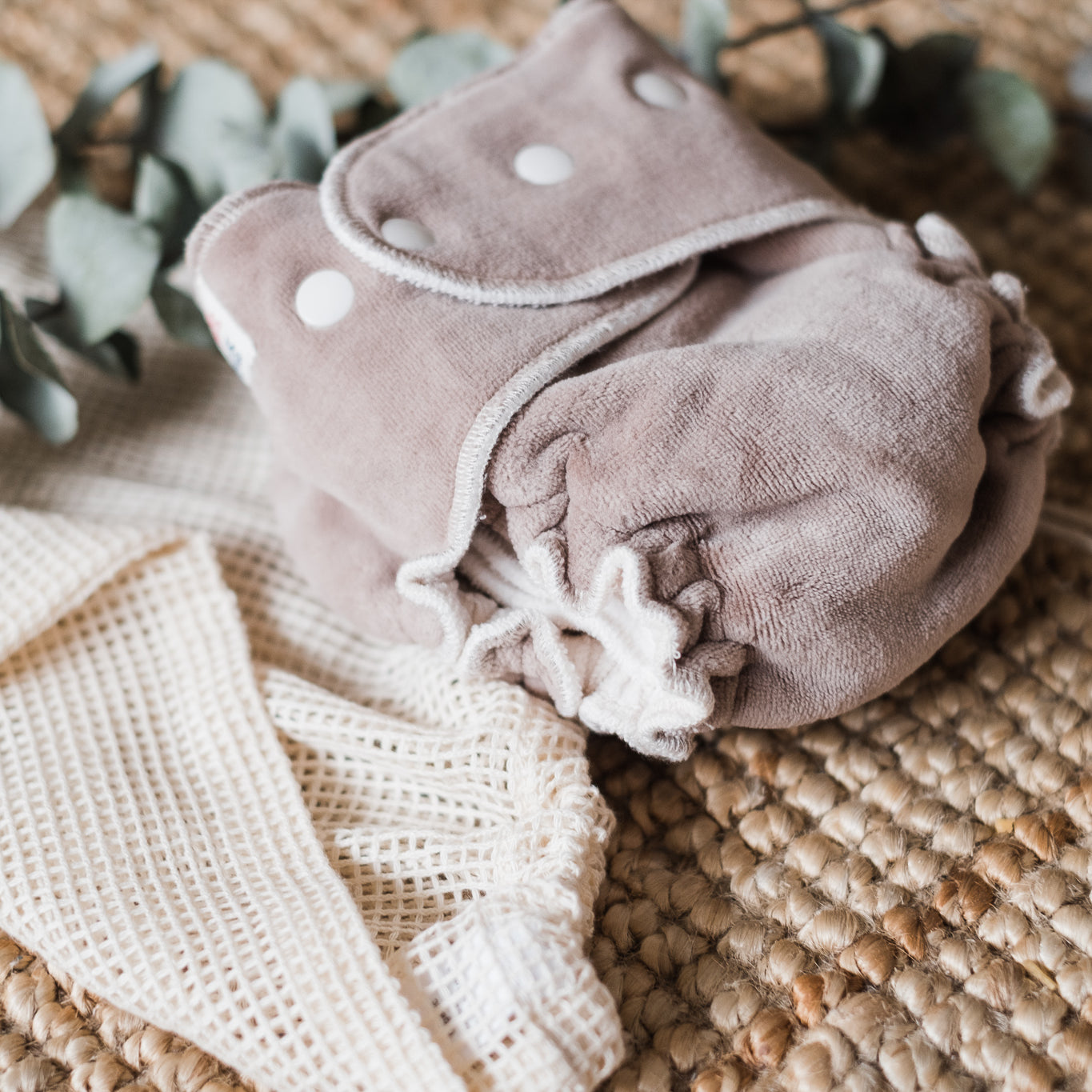 One Size Fitted Cloth Diaper - Organic Bamboo Velour - Made To Order by Lilly & Frank