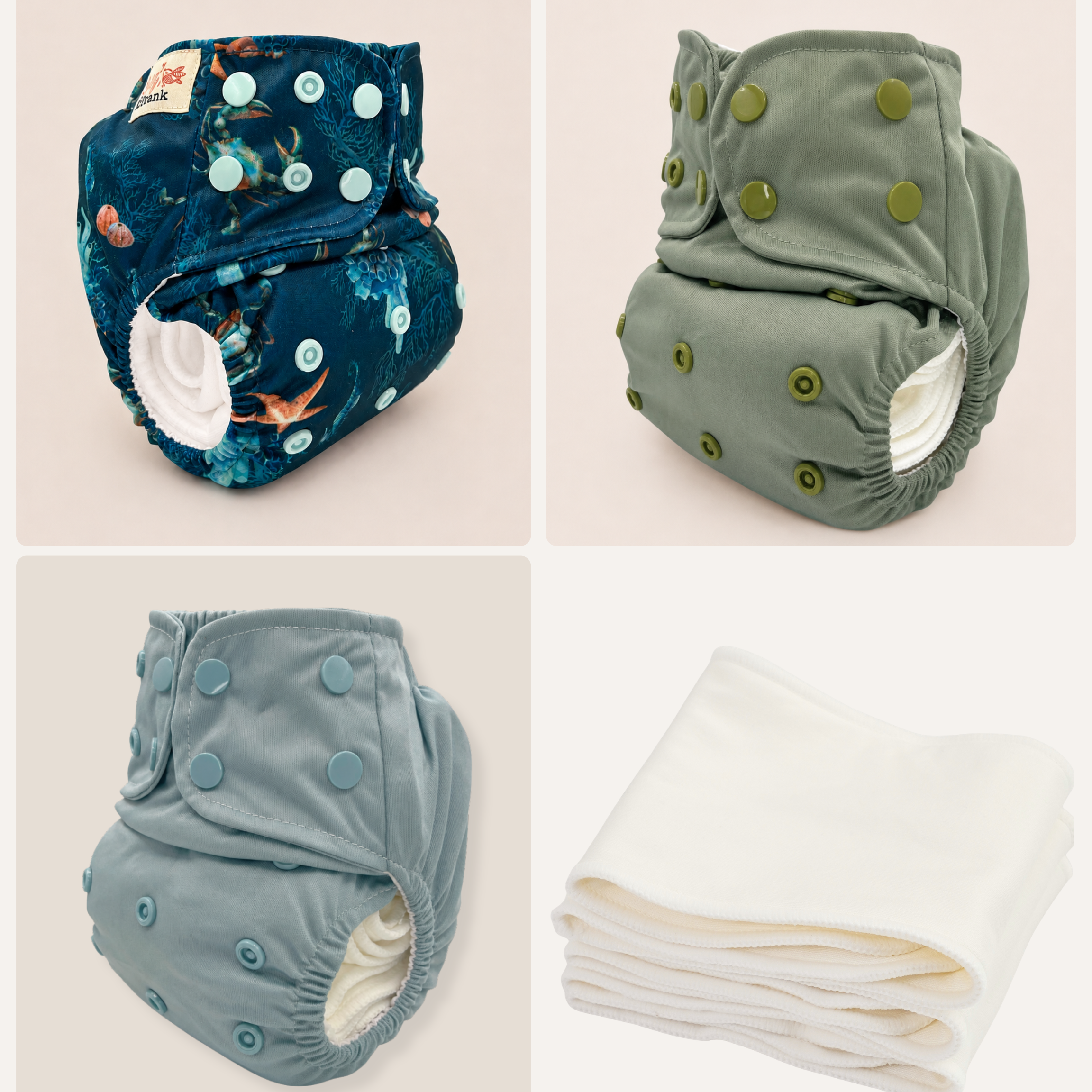 Newborn Cloth Diaper Starter Bundle (0–4 Months)