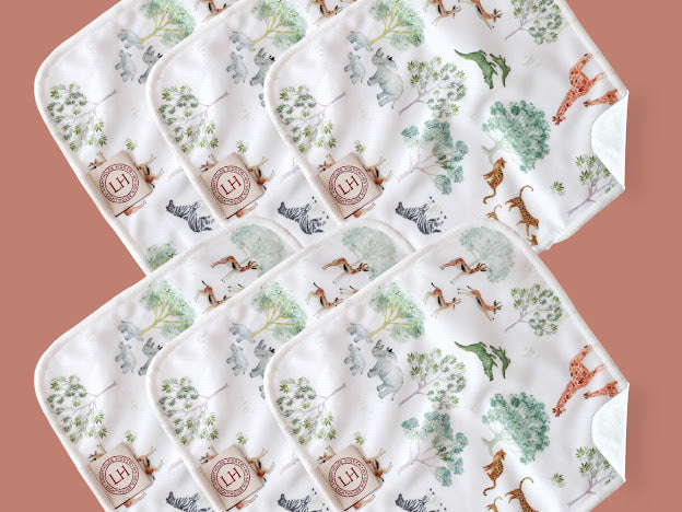 AWJ Cloth Wipes - 6 Pack - Lilly & Frank