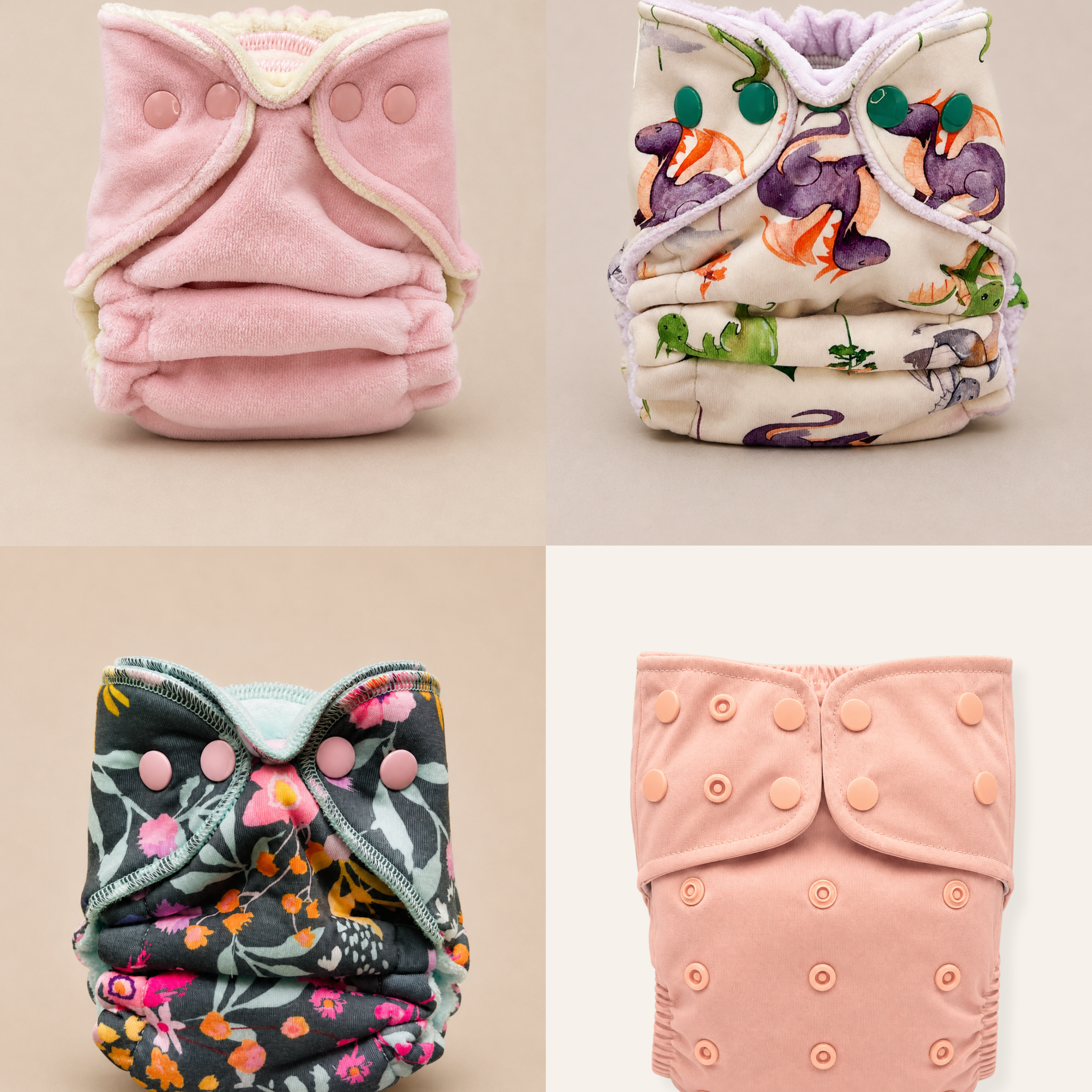 Newborn Fitted Cloth Diaper Bundle by Lilly & Frank