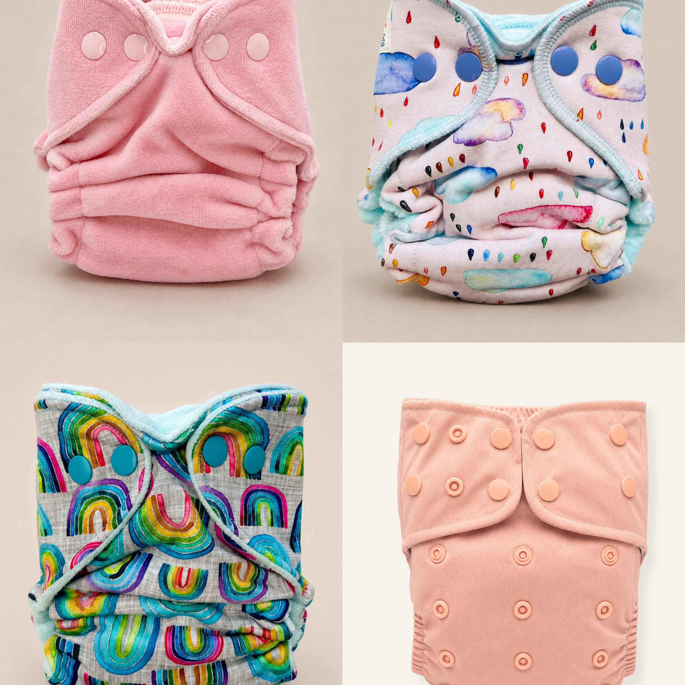 Newborn Fitted Cloth Diaper Bundle by Lilly & Frank