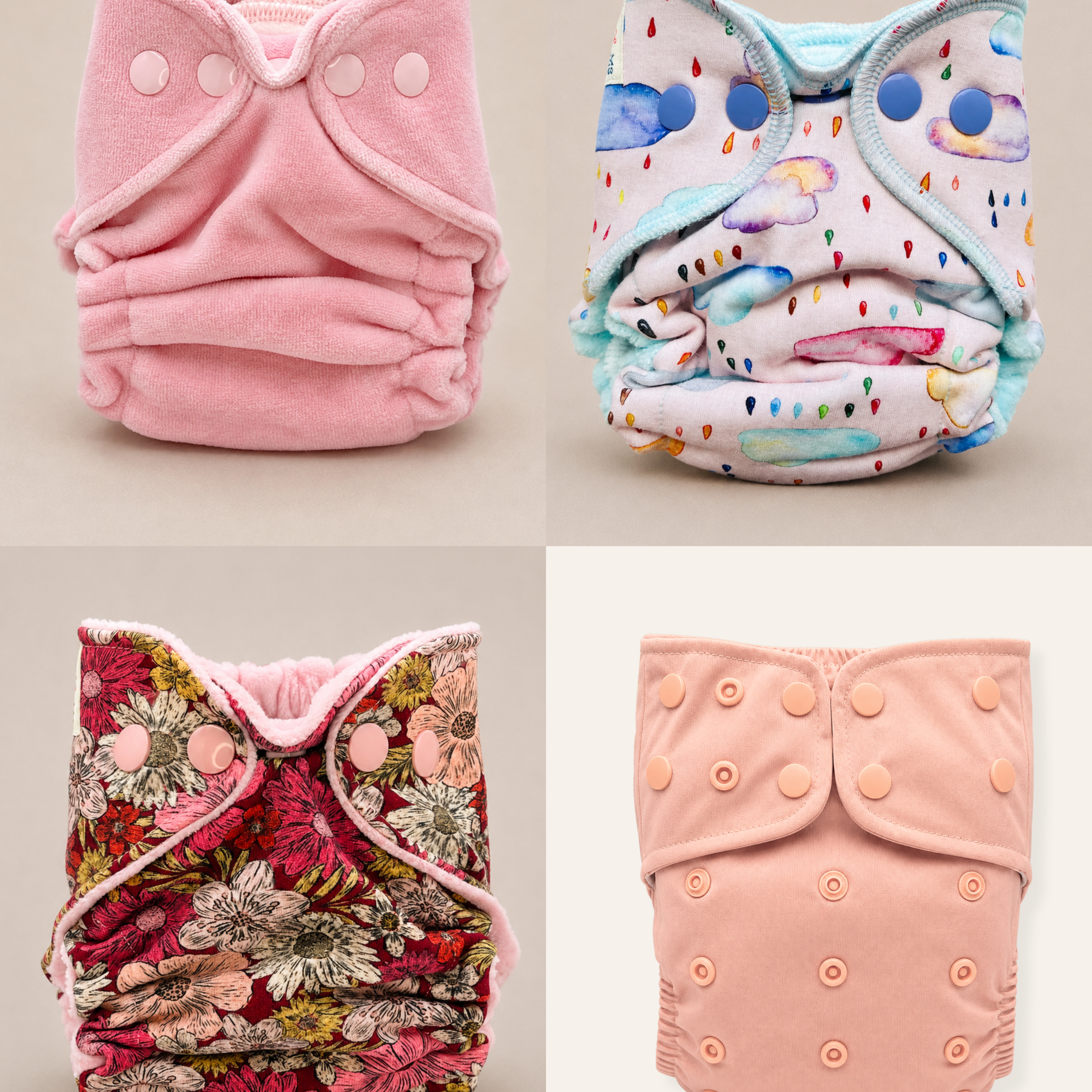 Newborn Fitted Cloth Diaper Bundle by Lilly & Frank