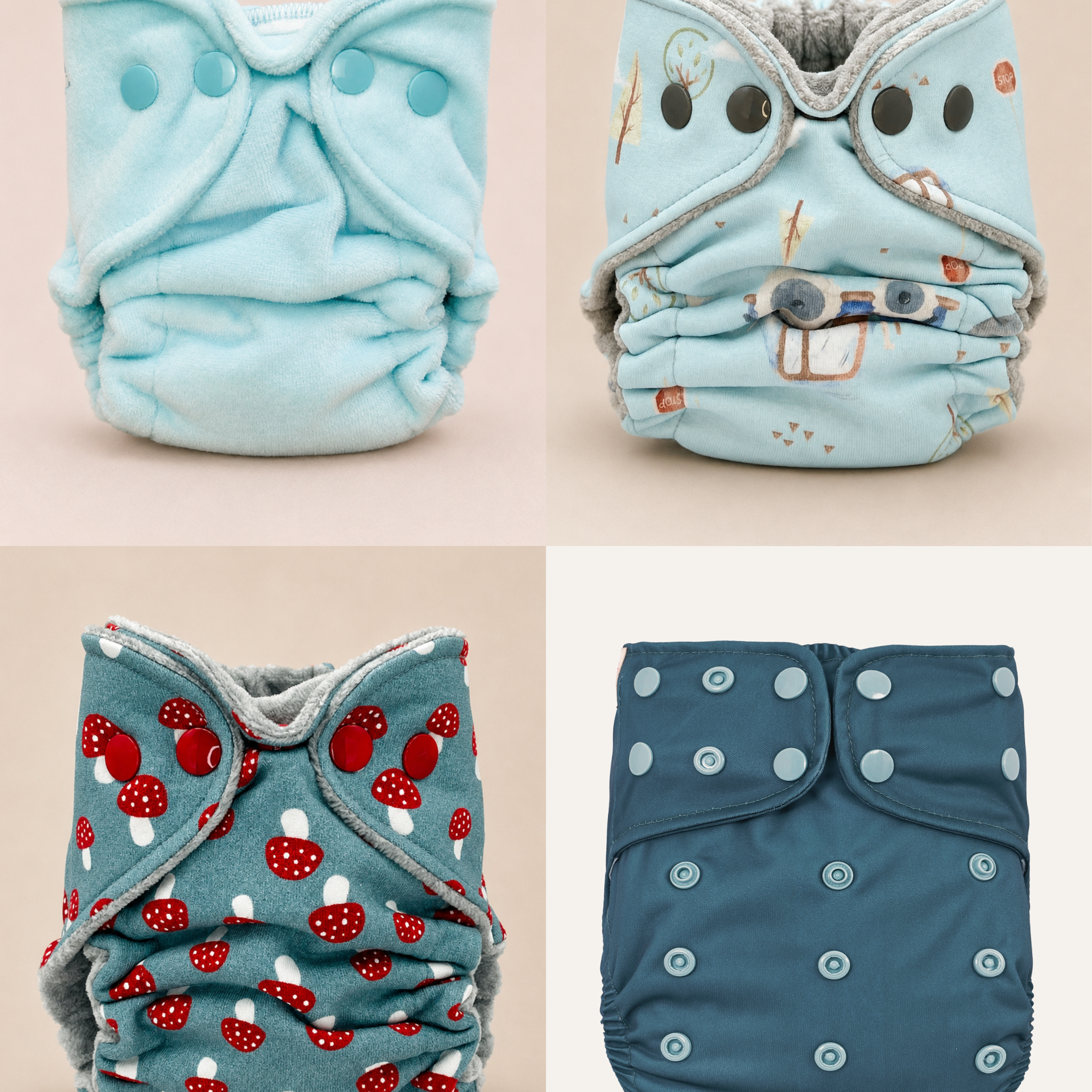 Newborn Fitted Cloth Diaper Bundle by Lilly & Frank