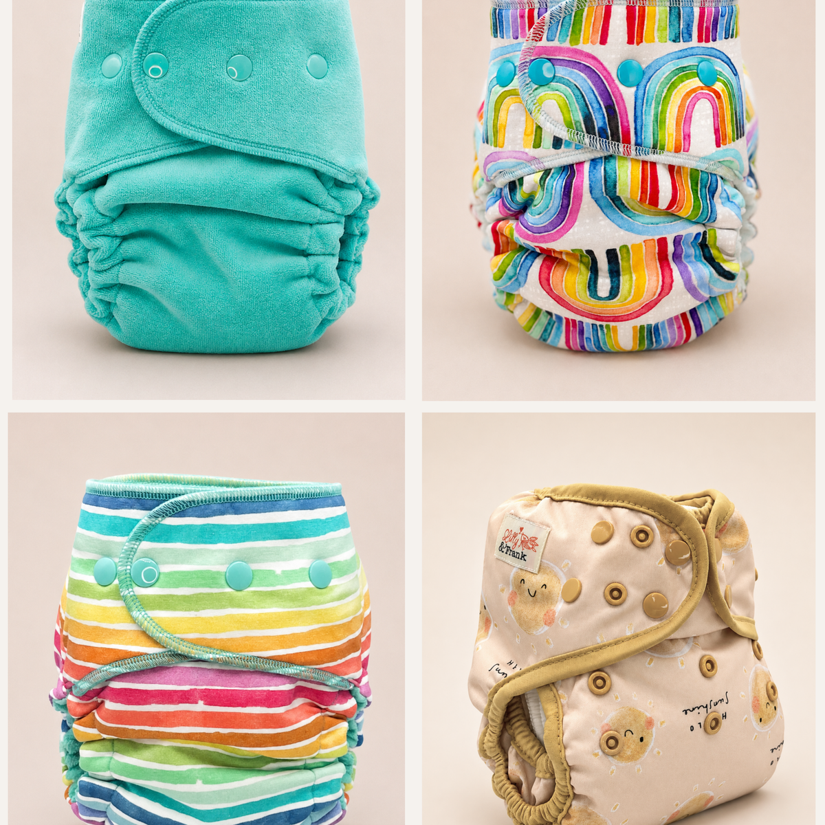 One Size Fitted Cloth Diaper Bundle by Lilly & Frank