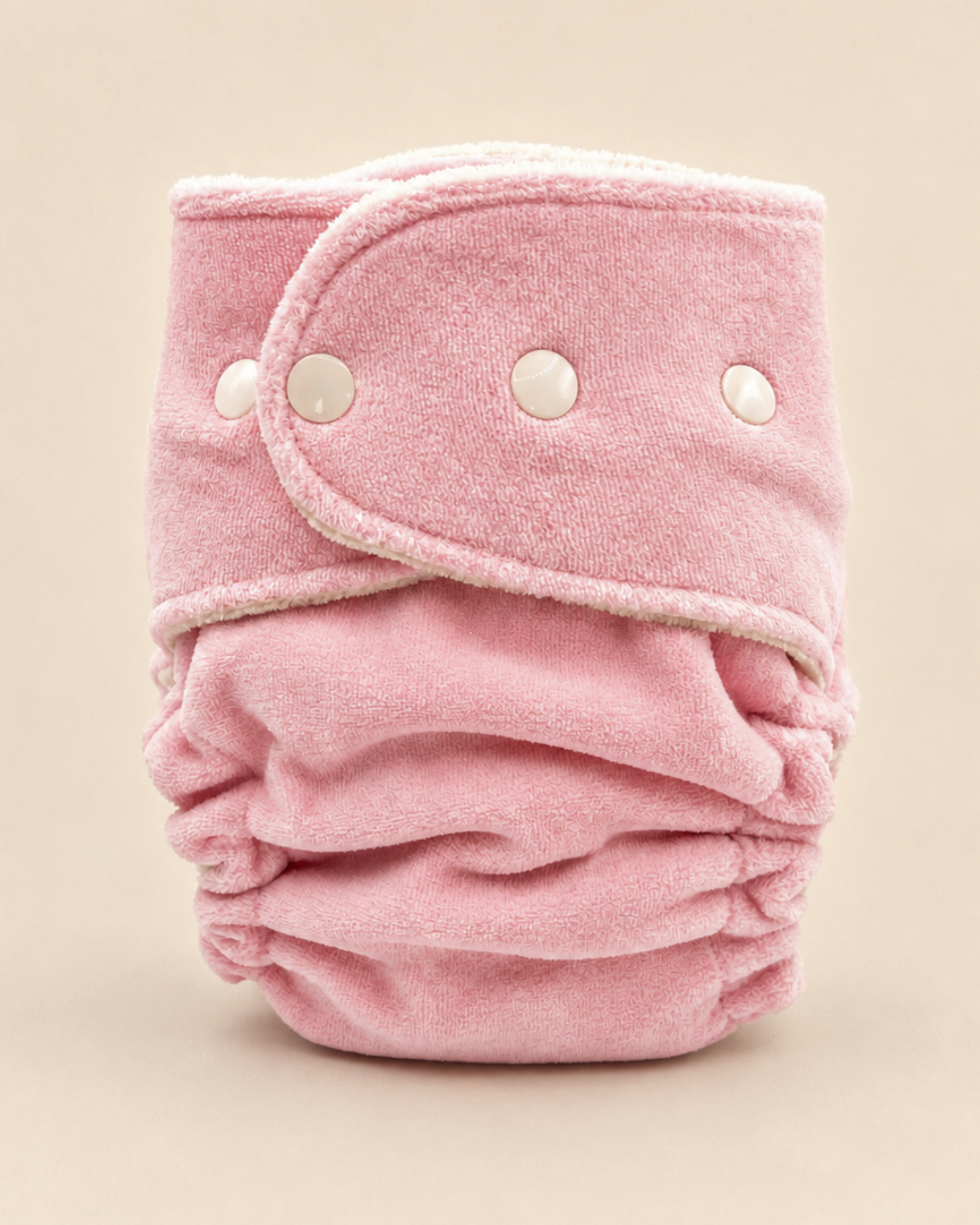 One Size Fitted Cloth Diaper (12-35lbs) - Blush OBV by Lilly & Frank