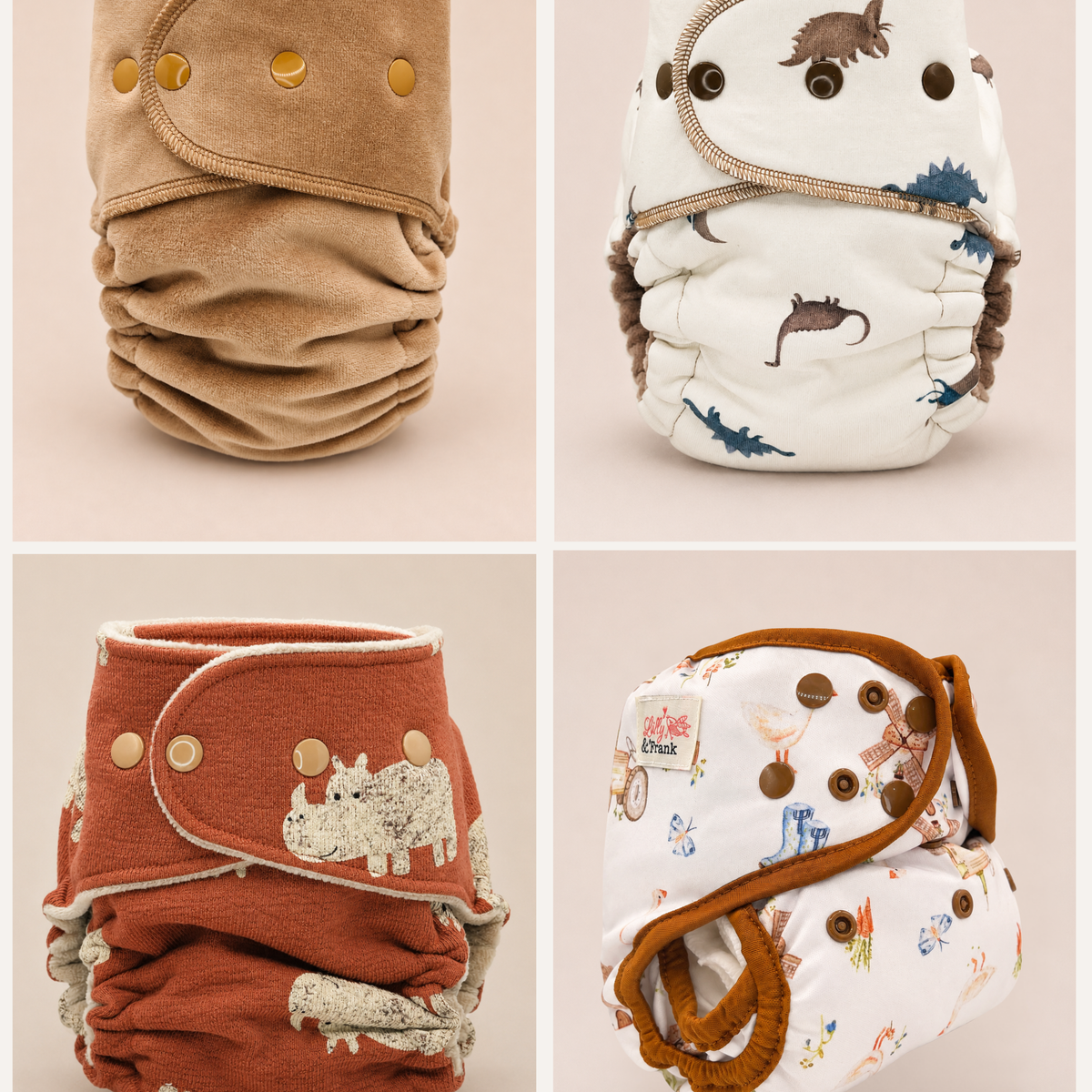 One Size Fitted Cloth Diaper Bundle by Lilly & Frank