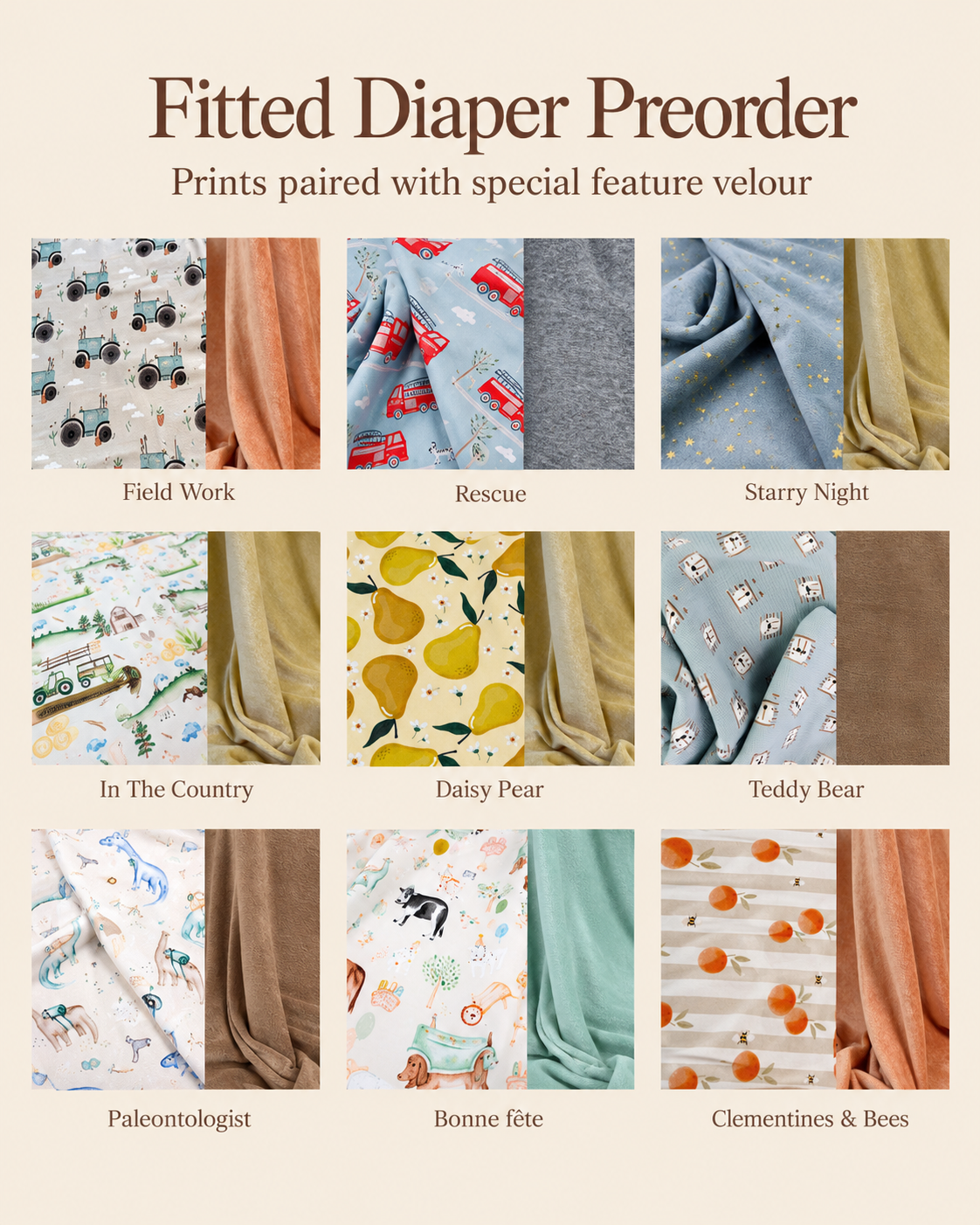 Fall 2026 Preorder — Featuring Apricot & Pollen Velour by Lilly & Frank