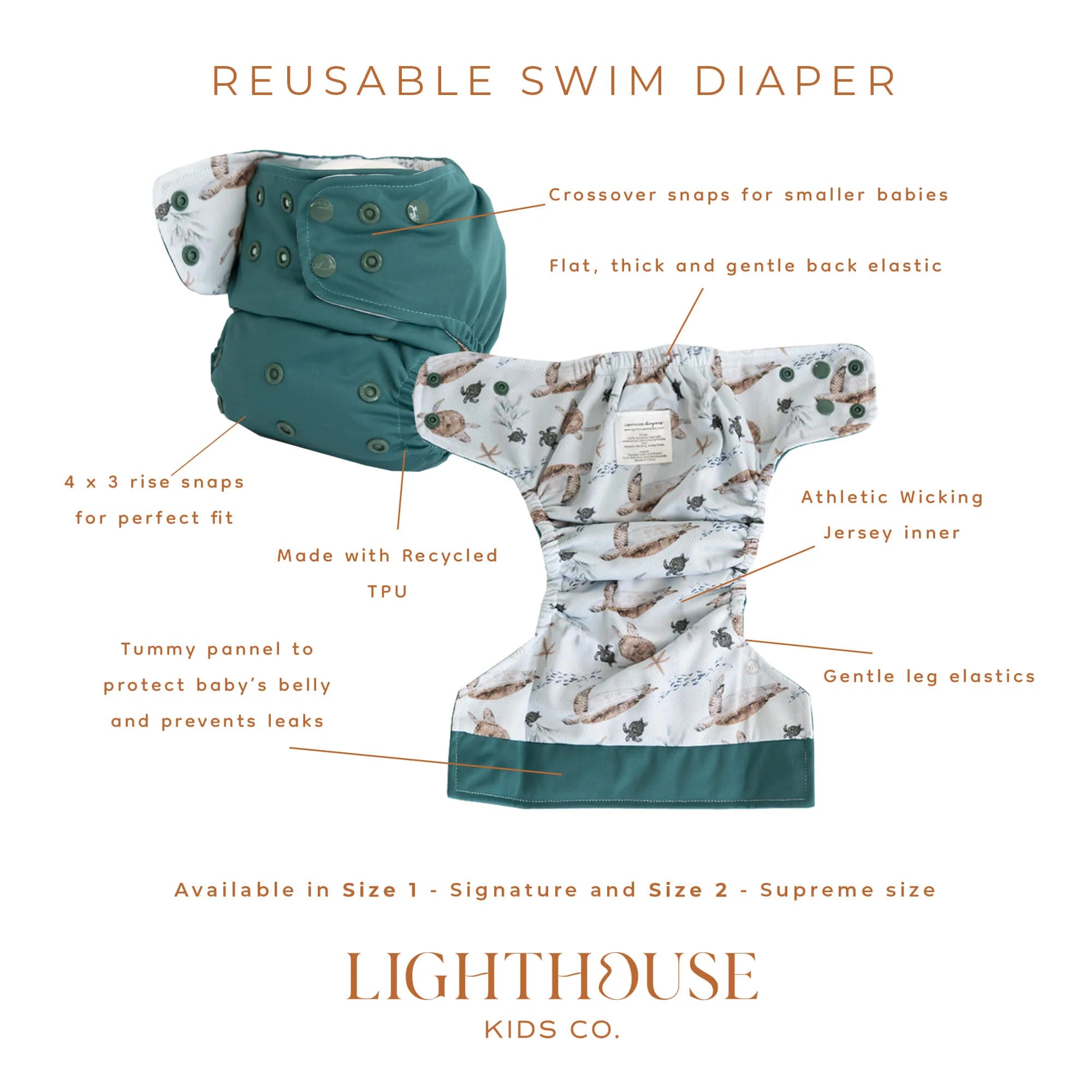 Swim Diaper - Supreme (15-55+lbs) - Lilly & Frank