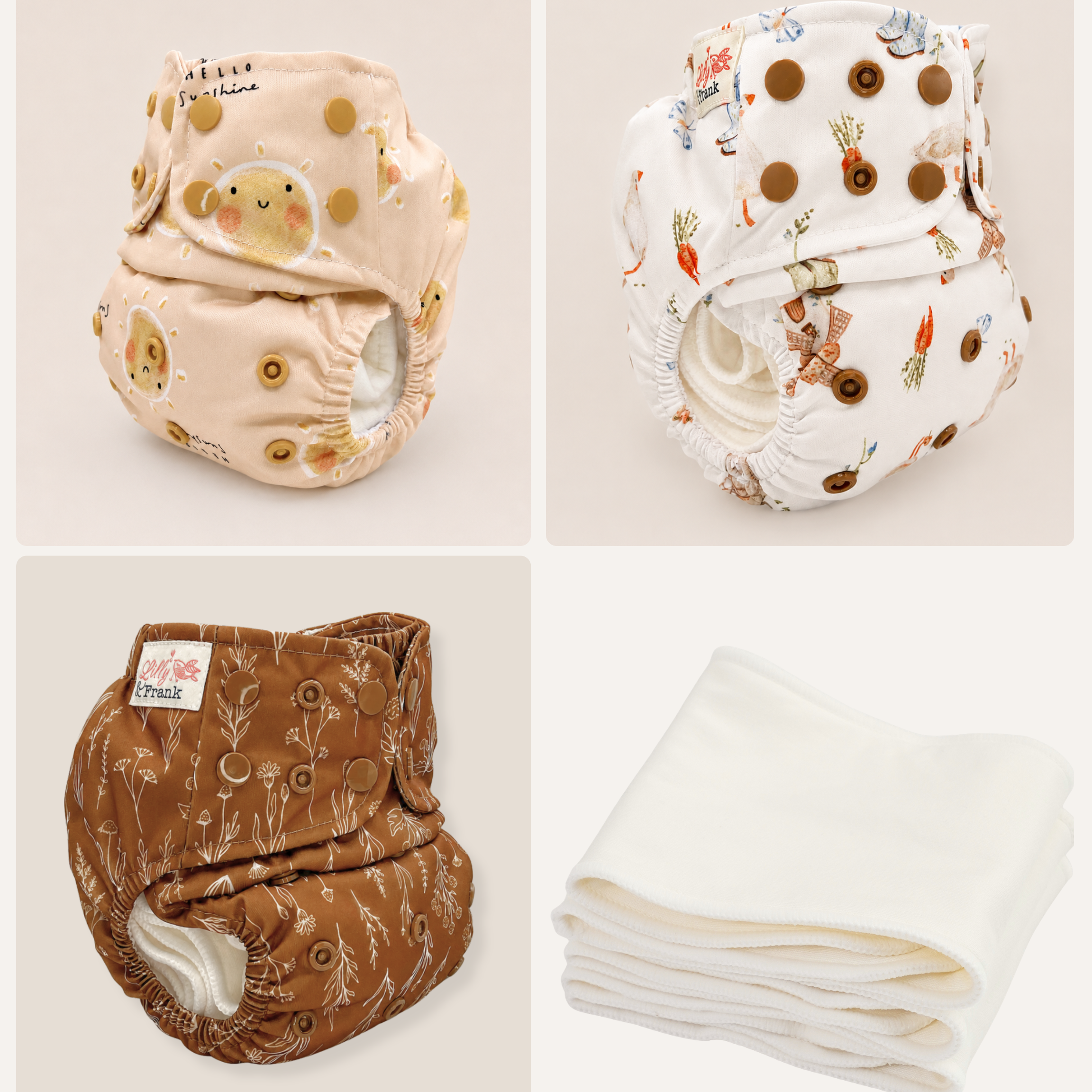 Newborn Cloth Diaper Starter Bundle (0–4 Months)