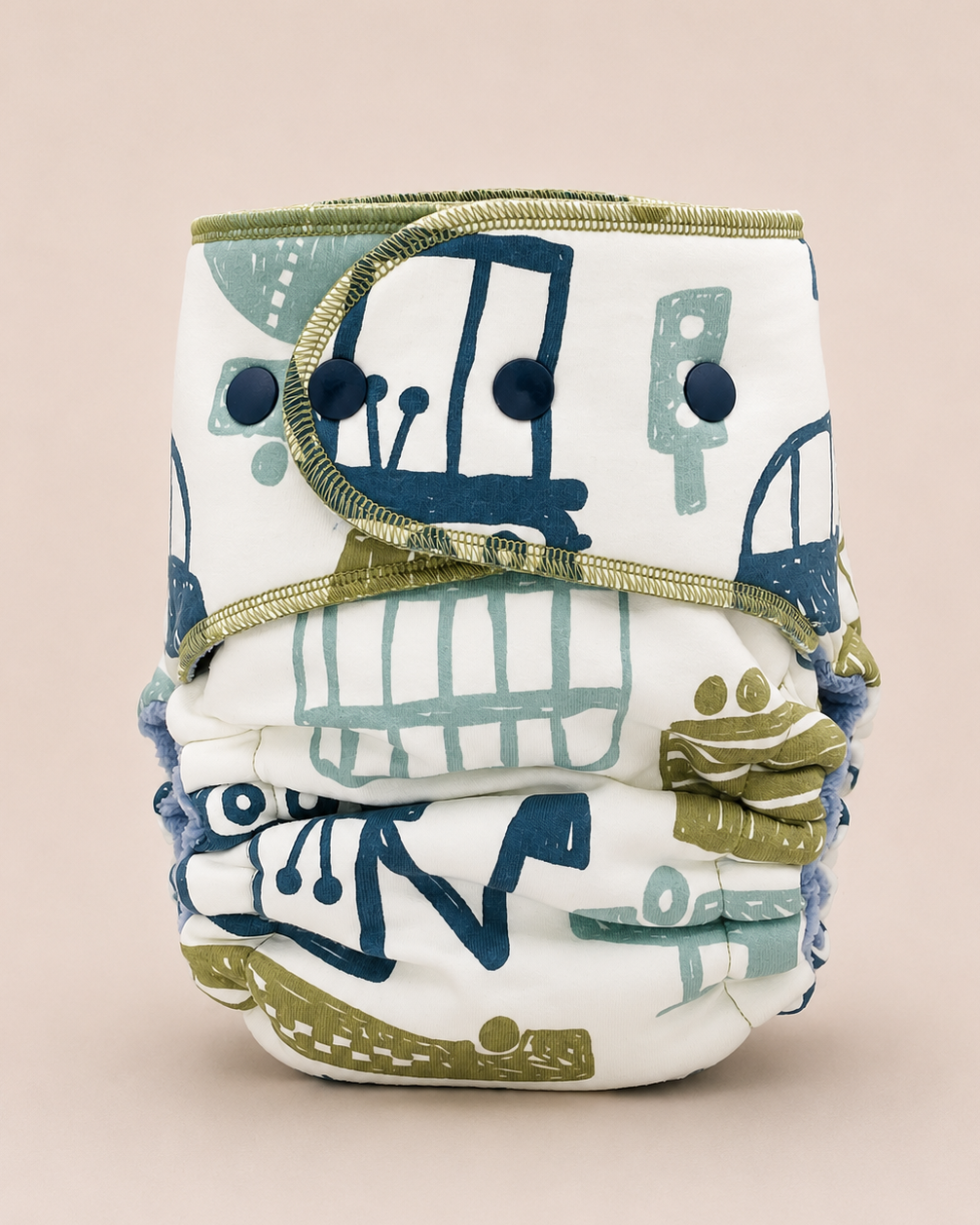 Toddler Hybrid Cloth Diaper (20-60lbs) - Busy Street by Lilly & Frank