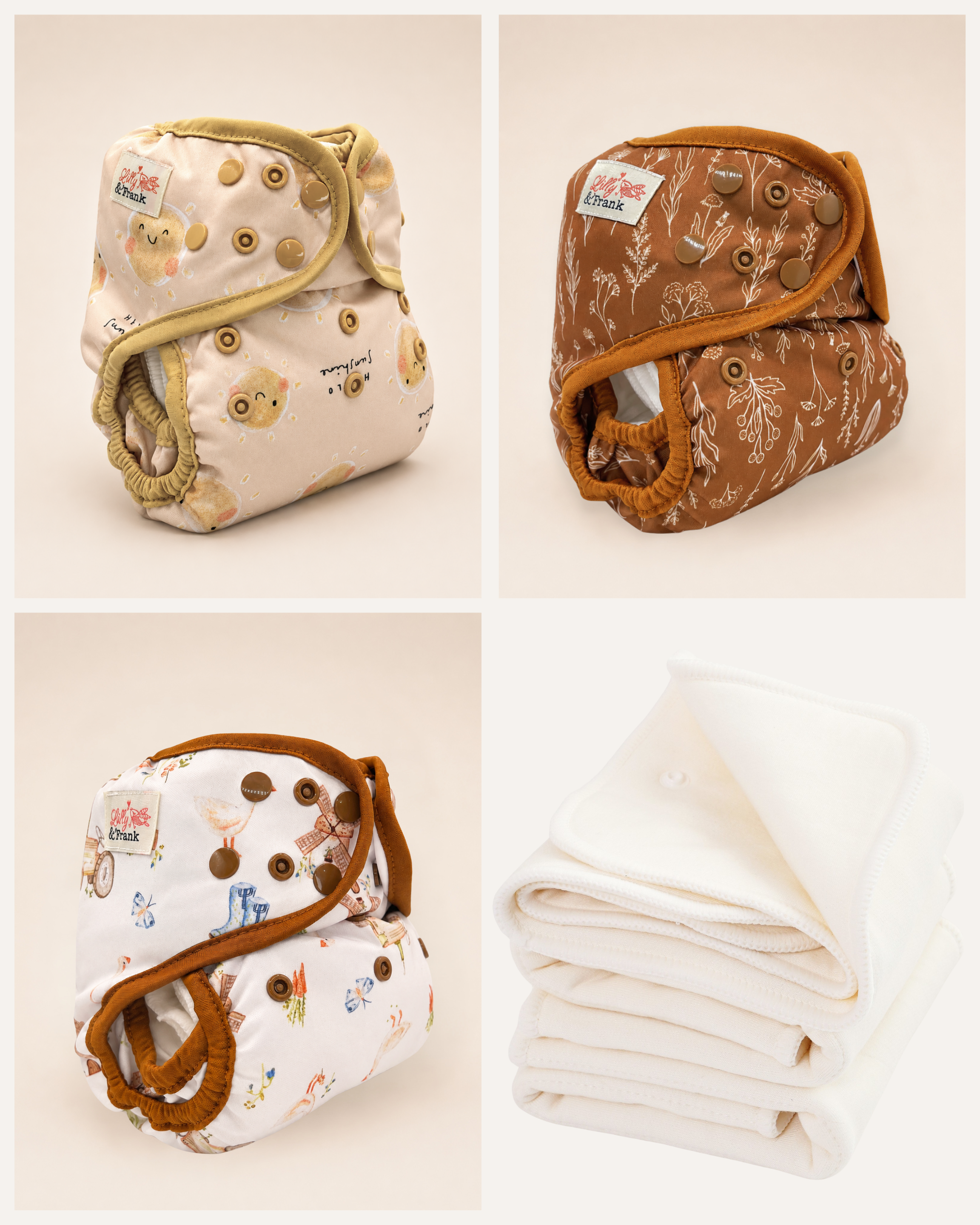 Double Gusset Starter Bundle (3+ months) by Lilly & Frank