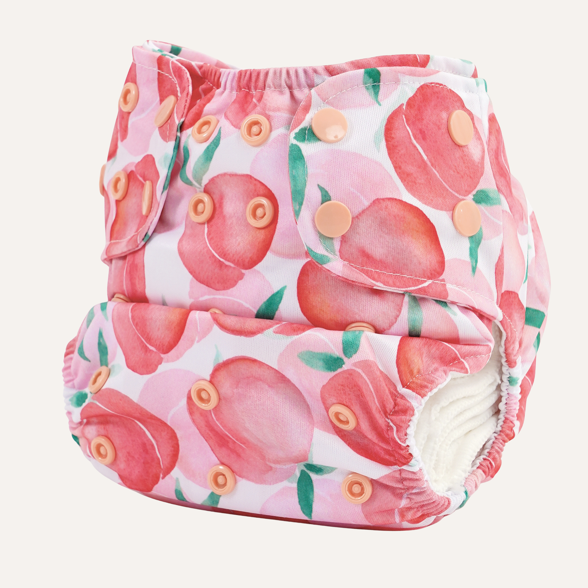 All-In-Two Cloth Diaper (6-35lbs) - Just Peachy - Lilly & Frank