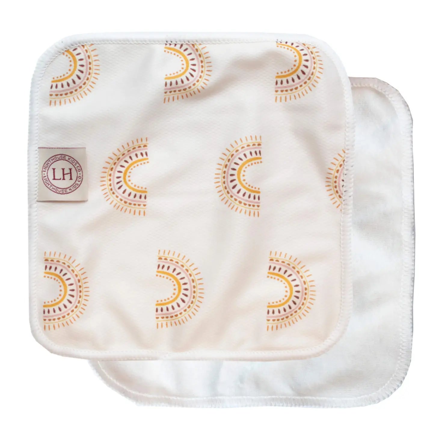 Lighthouse Kids Co. Pocket Cloth Diaper Cali Rainbow Lighthouse Kids - Cloth Wipes | Washcloths - 6 Pack