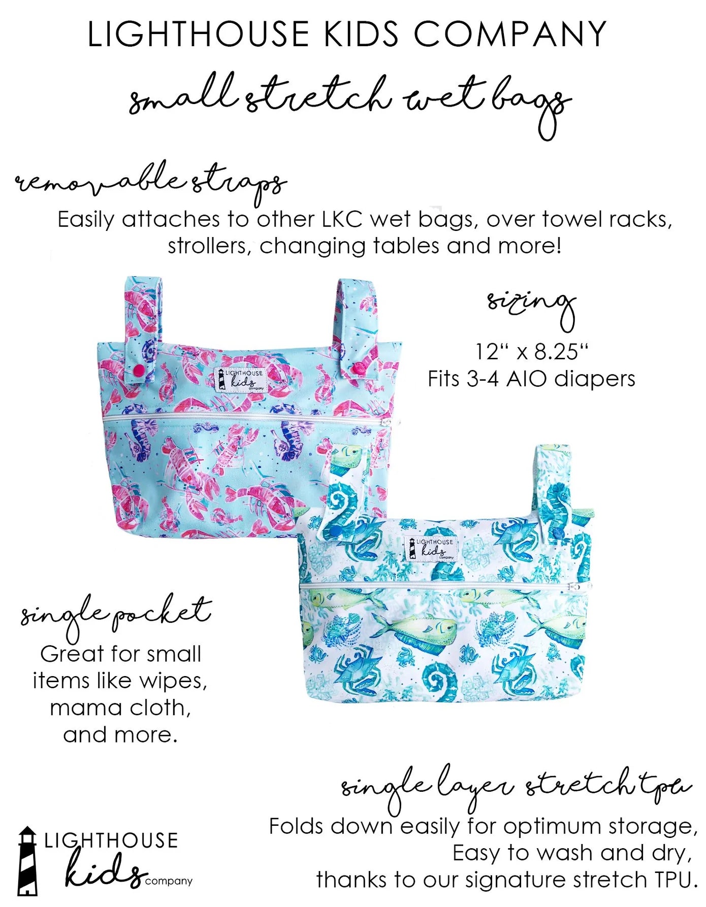 Lighthouse Kids Co. Wet Bag Lighthouse Kids Co. Small Wet Bag