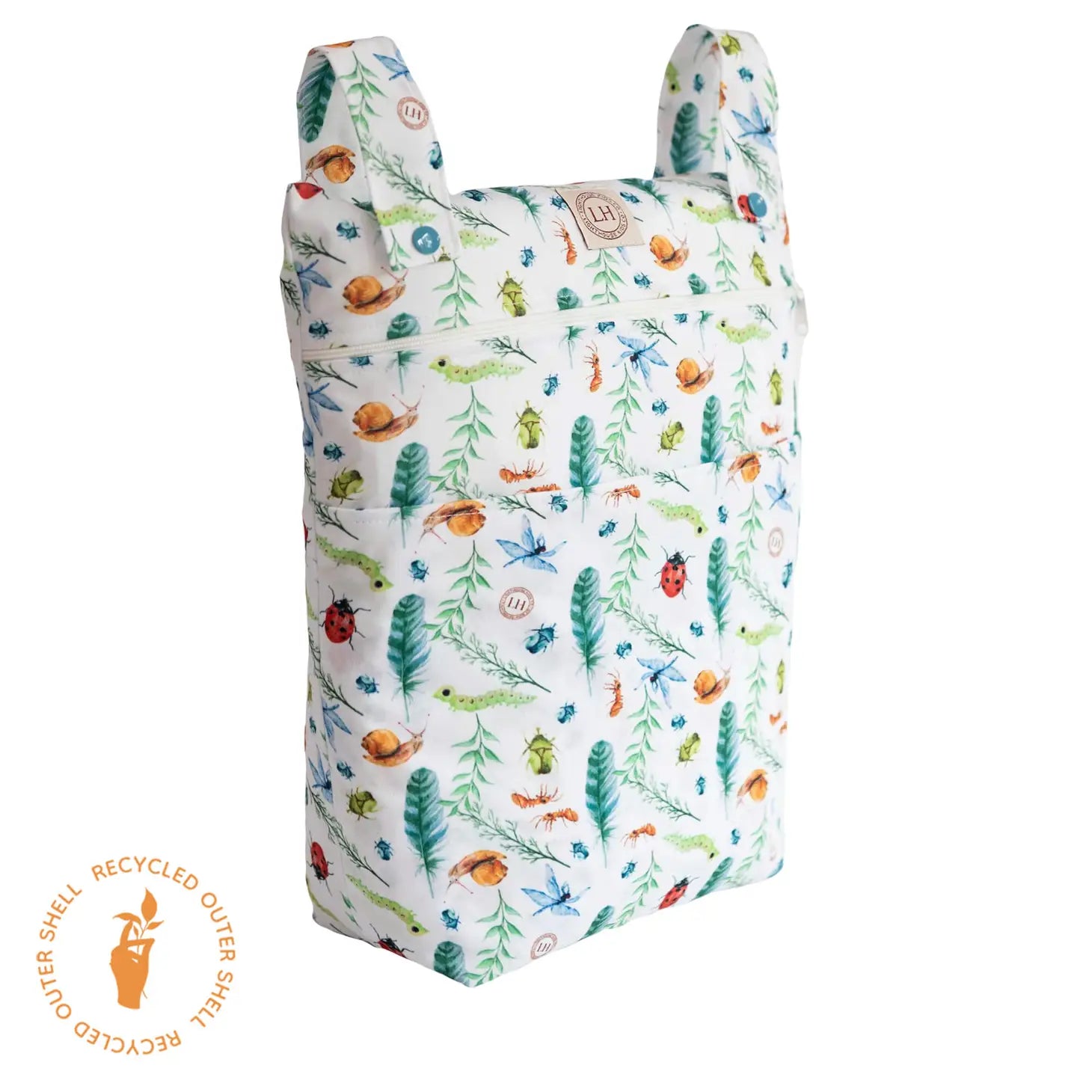 Lighthouse Kids Co. Wet Bag Med Wet Bag - Two Pocket Lighthouse Kids - Medium Wet Bag - Two Pocket - Caterpillar