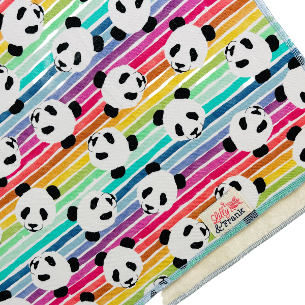 Lilly & Frank Burp Cloths Rainbow Pandas Burp Cloth