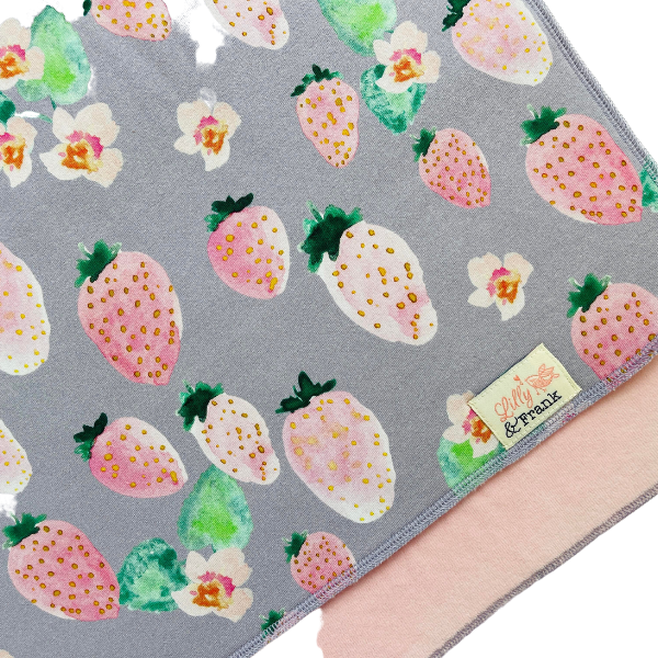 Lilly & Frank Burp Cloths Strawberry Smoothie Burp Cloth