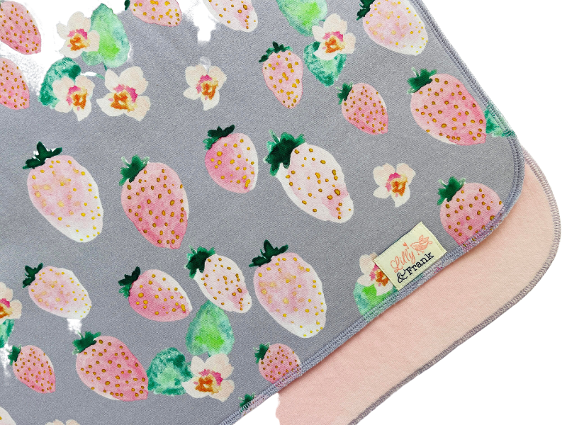 Lilly & Frank Burp Cloths Strawberry Smoothie Burp Cloth