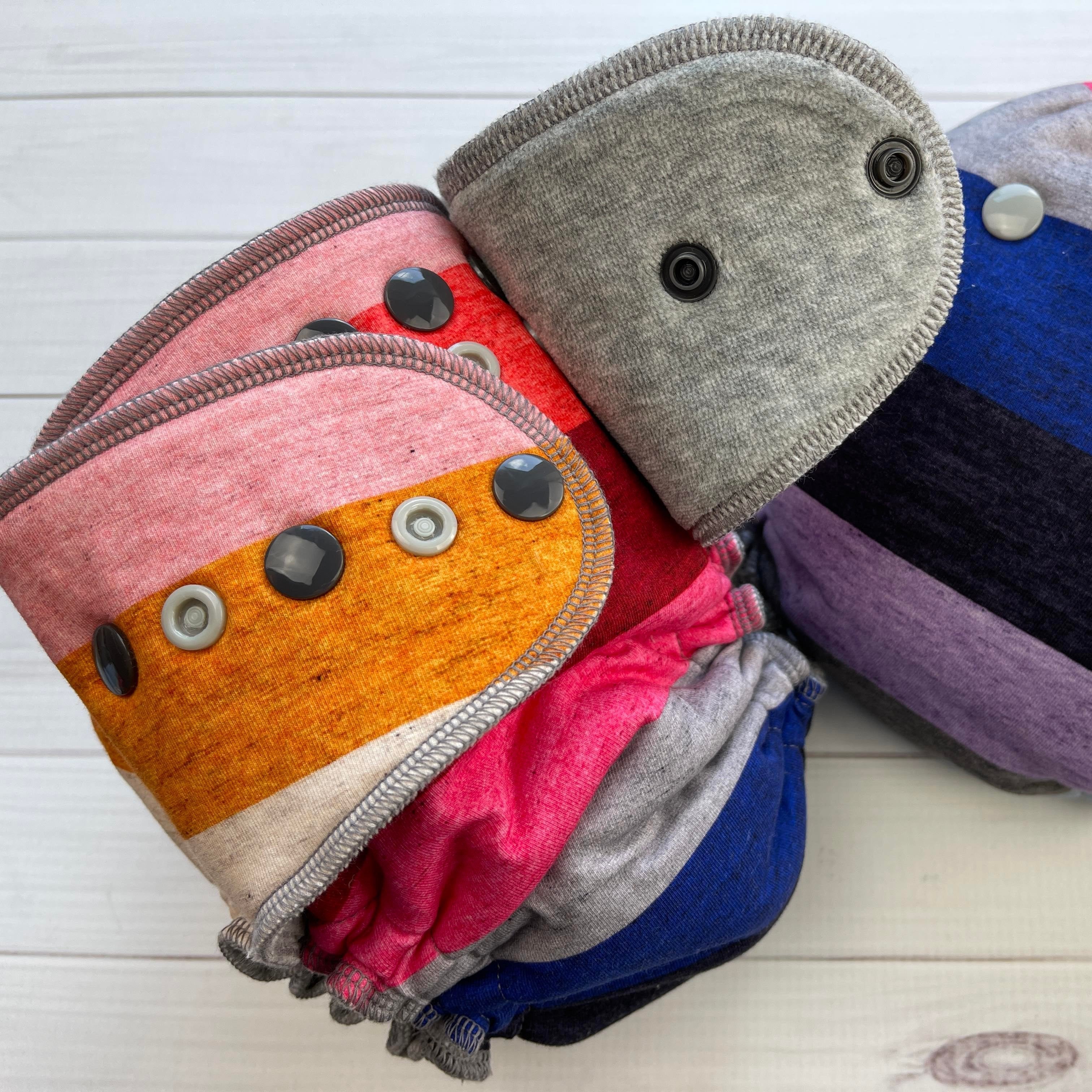 Lilly & Frank cloth diaper Heathered Rainbow Toddler Cloth Diaper - Hybrid -Serged