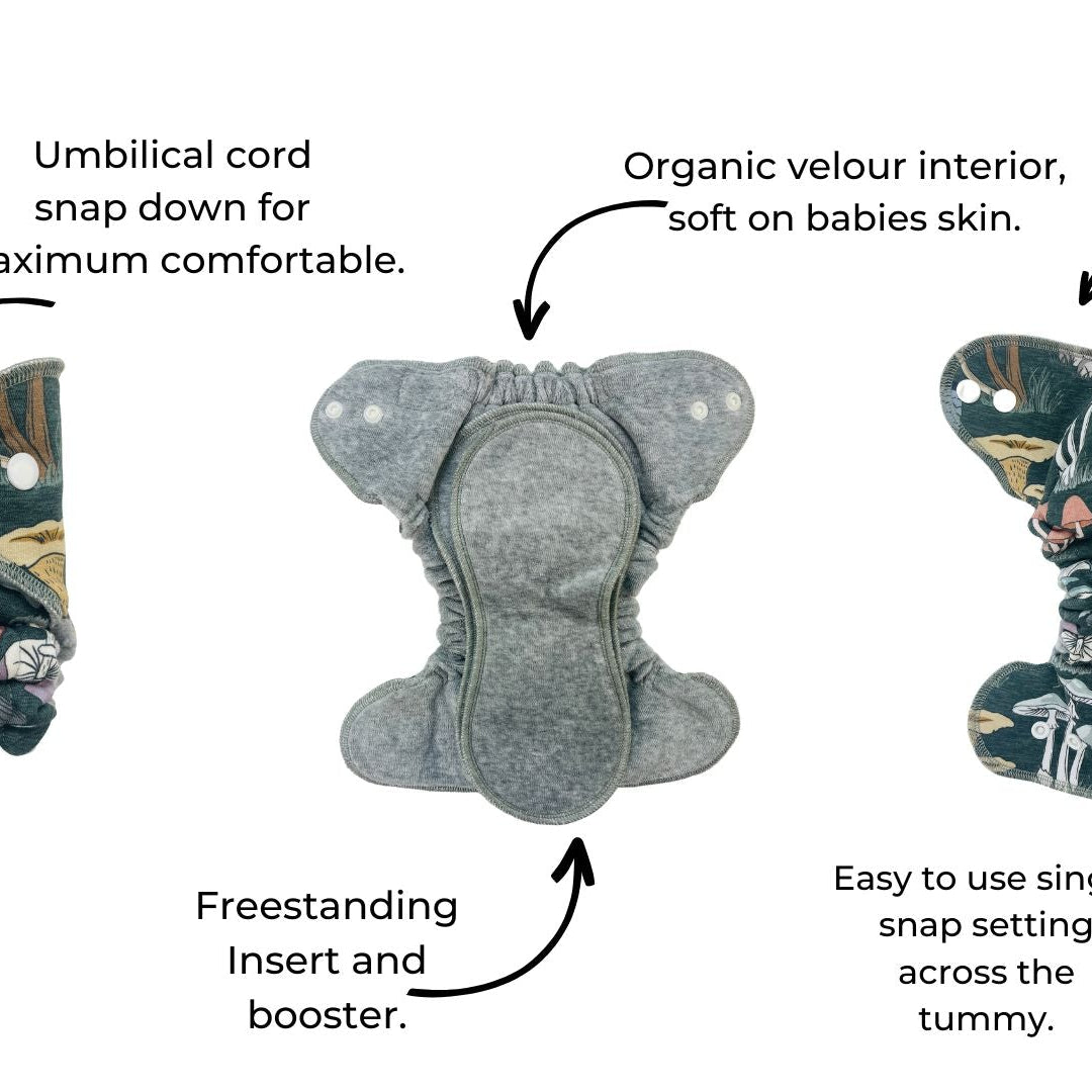 Lilly & Frank Newborn Cloth Diaper Newborn Cloth Diaper - Fitted - Serged