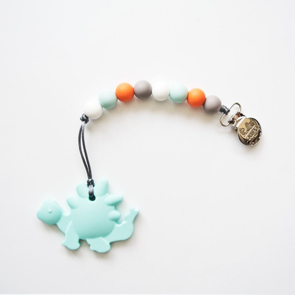 Lou Lou Lollipop Baby Teether Aqua Dino Teethers