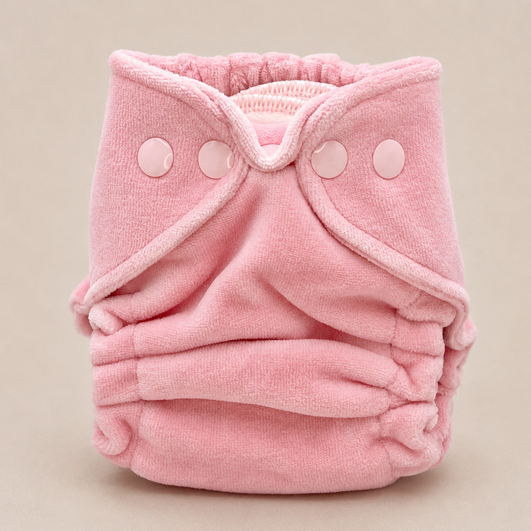 Newborn Fitted Cloth Diaper – Organic Cotton Velour