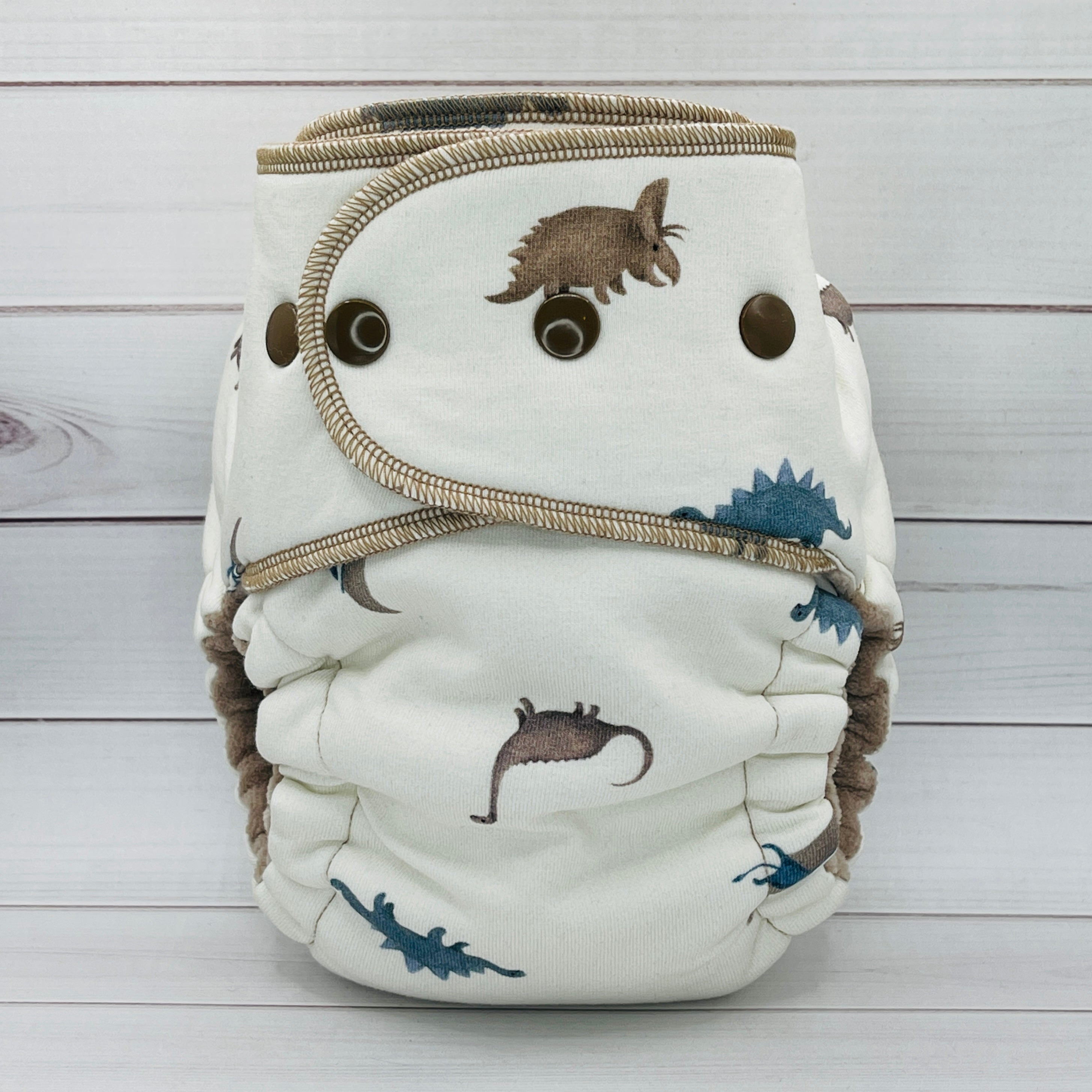 One Size Hybrid Cloth Diaper (12-35lbs) - Little Dinosaurs by Lilly & Frank