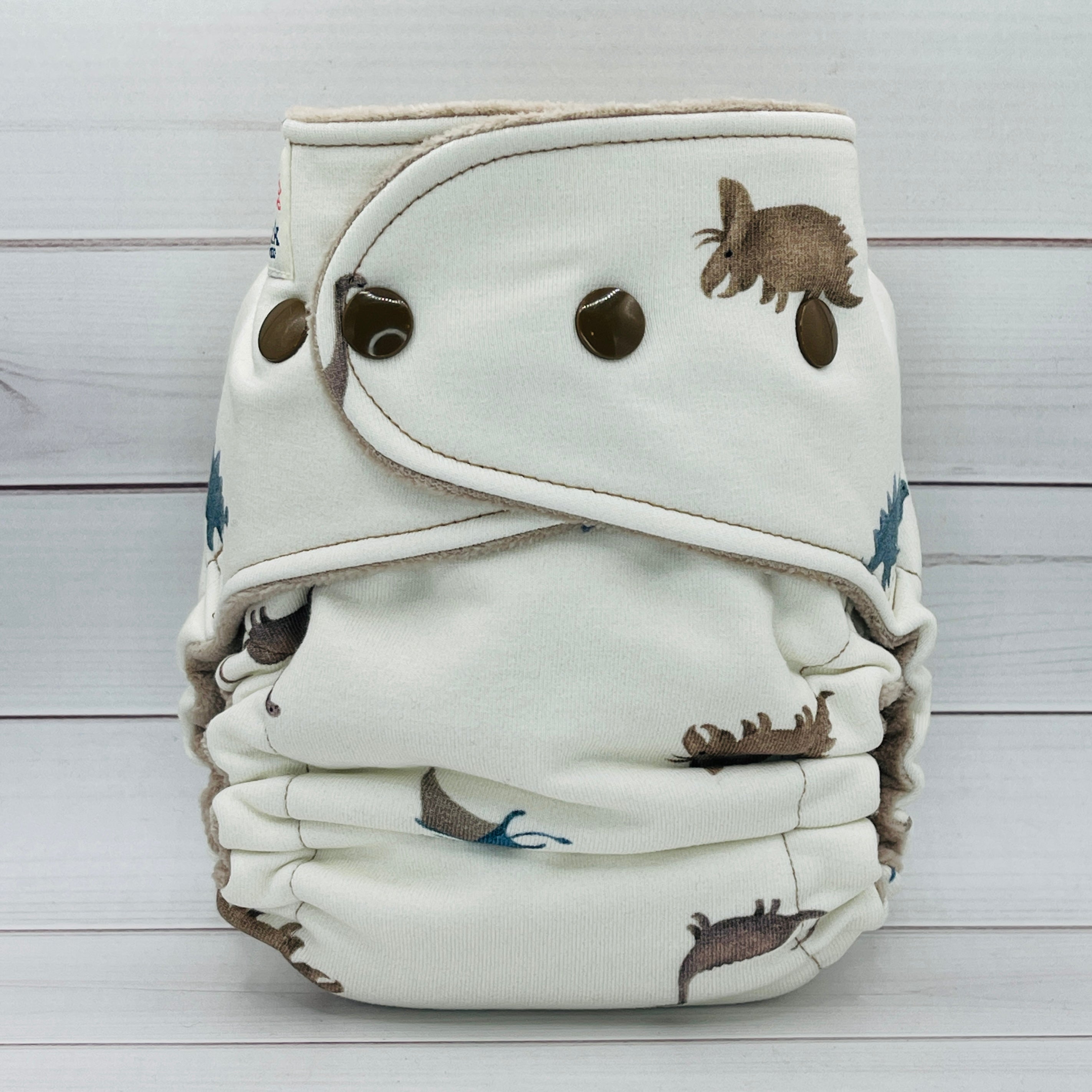 Petite Fitted Cloth Diaper (7-30lbs) - Little Dinosaurs by Lilly & Frank