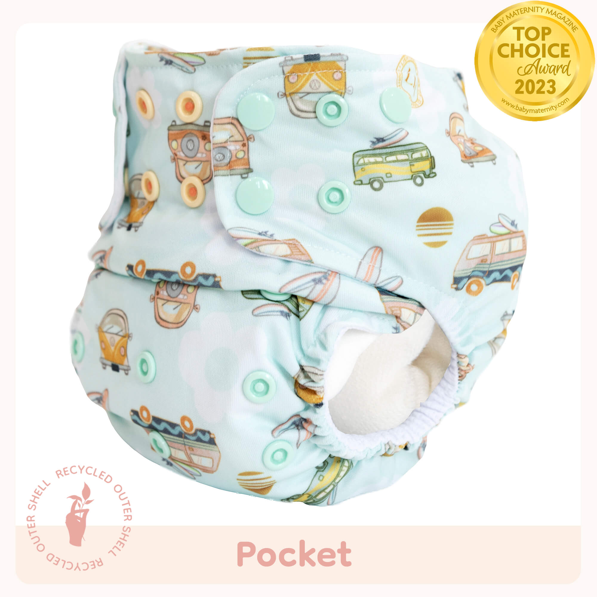 Pocket Cloth Diaper - Signature (6-32lbs) - Lilly & Frank