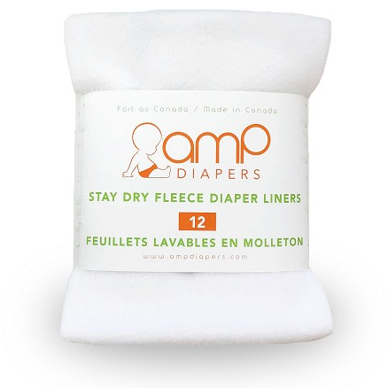 Amp Diaper Liner 1 Dozen Amp Stay Fleece Diaper Liners