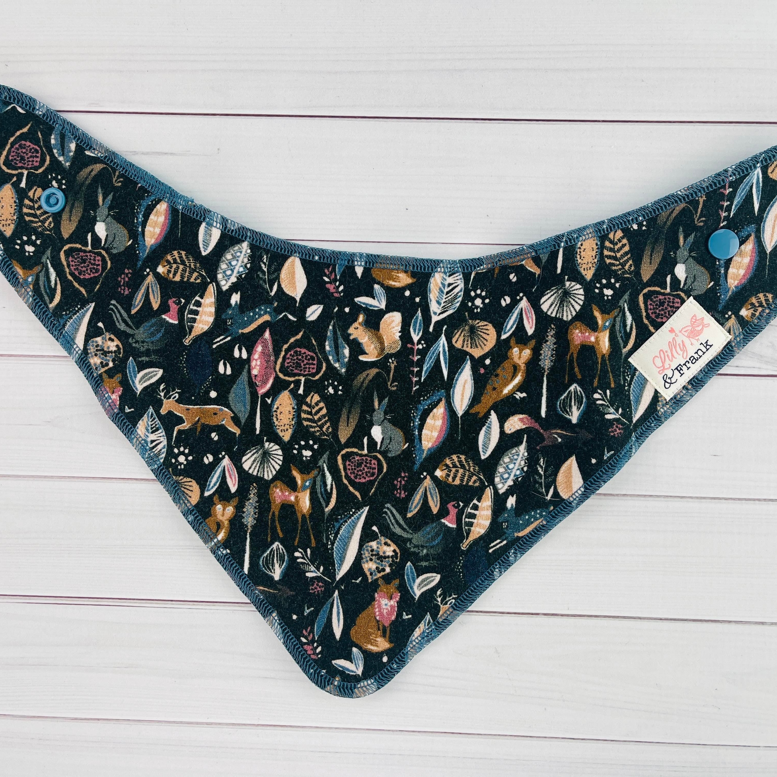 Lilly & Frank Nature / Serged / River Reversible Bibs