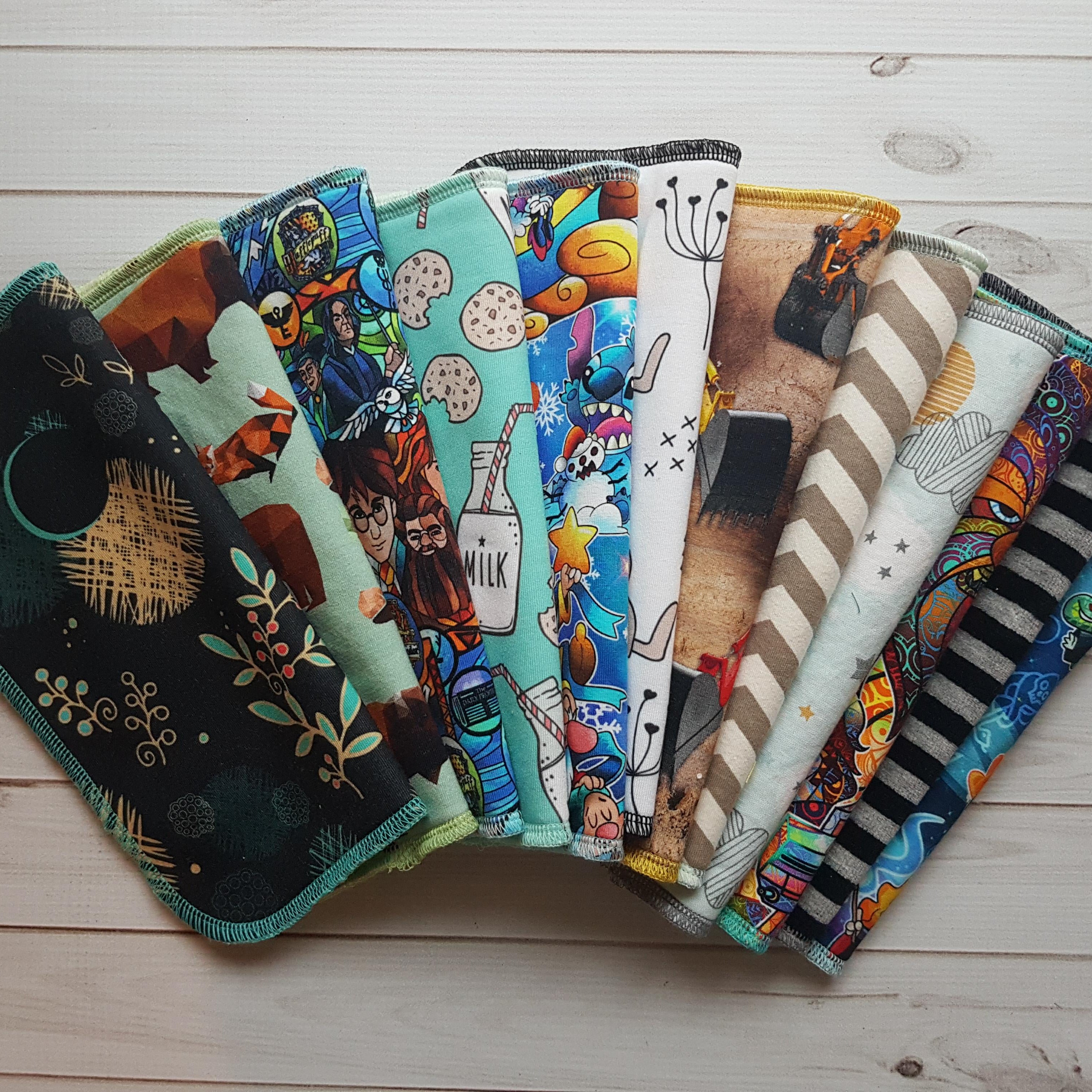 Lilly & Frank Wipes Blues/Greens & Neutrals Cloth Wipes