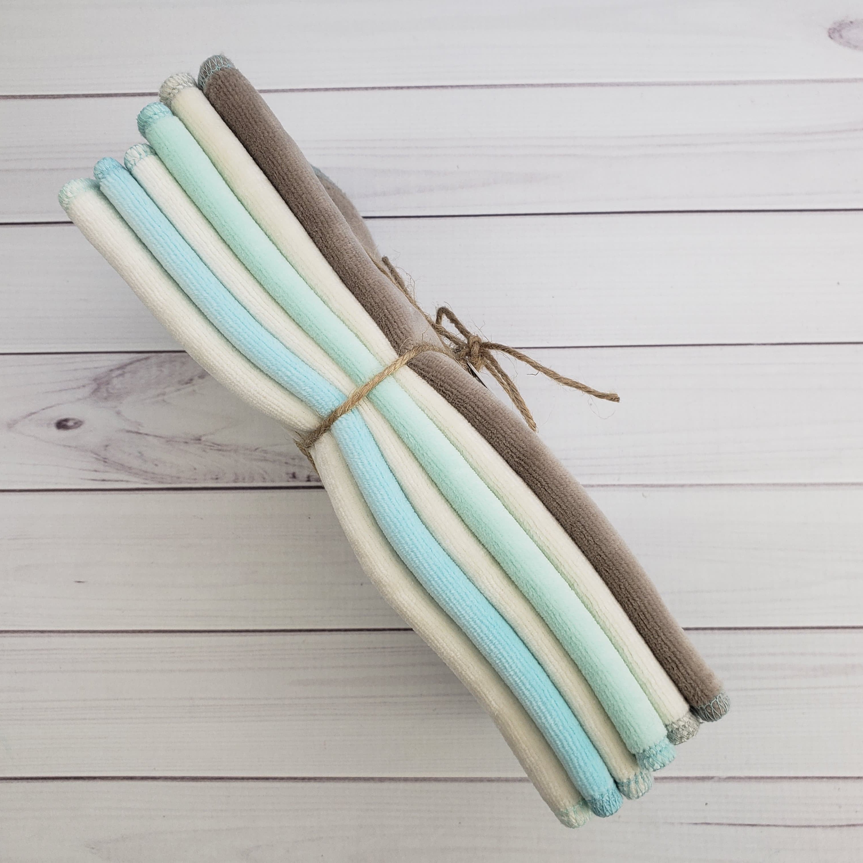 Lilly & Frank Wipes Neutral Mix (no pinks & purples) Organic Velour Full Size Wipes