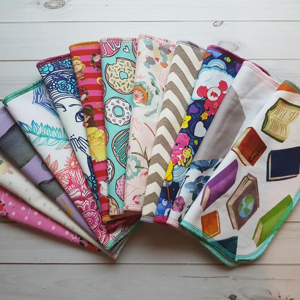 Lilly & Frank Wipes Pinks/Purples  & Neutrals Cloth Wipes