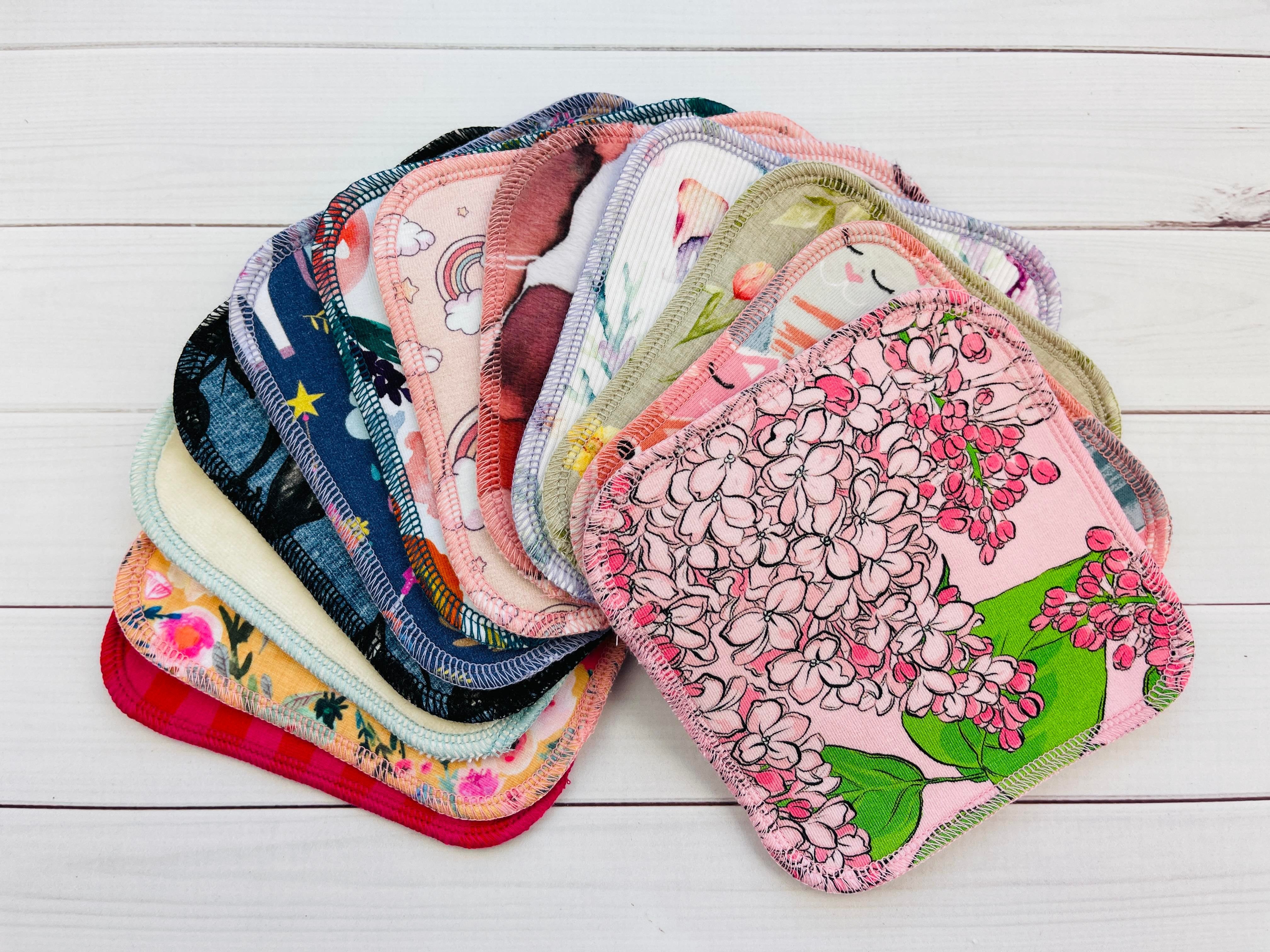 Lilly & Frank Wipes Pinks/Purples & Neutrals Midi Size Cloth Wipes