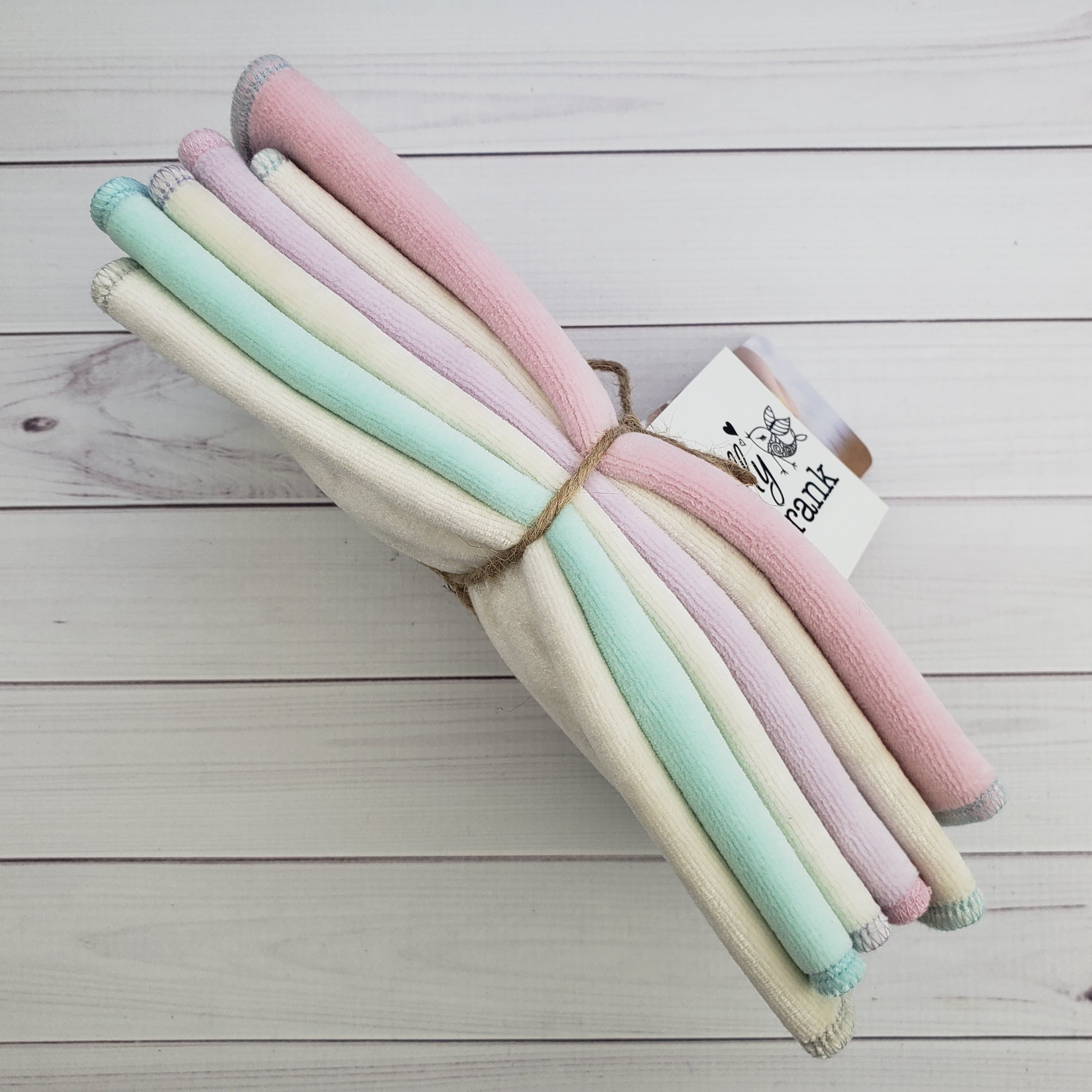 Lilly & Frank Wipes Spring Mix (includes pinks & purples Organic Velour Full Size Wipes
