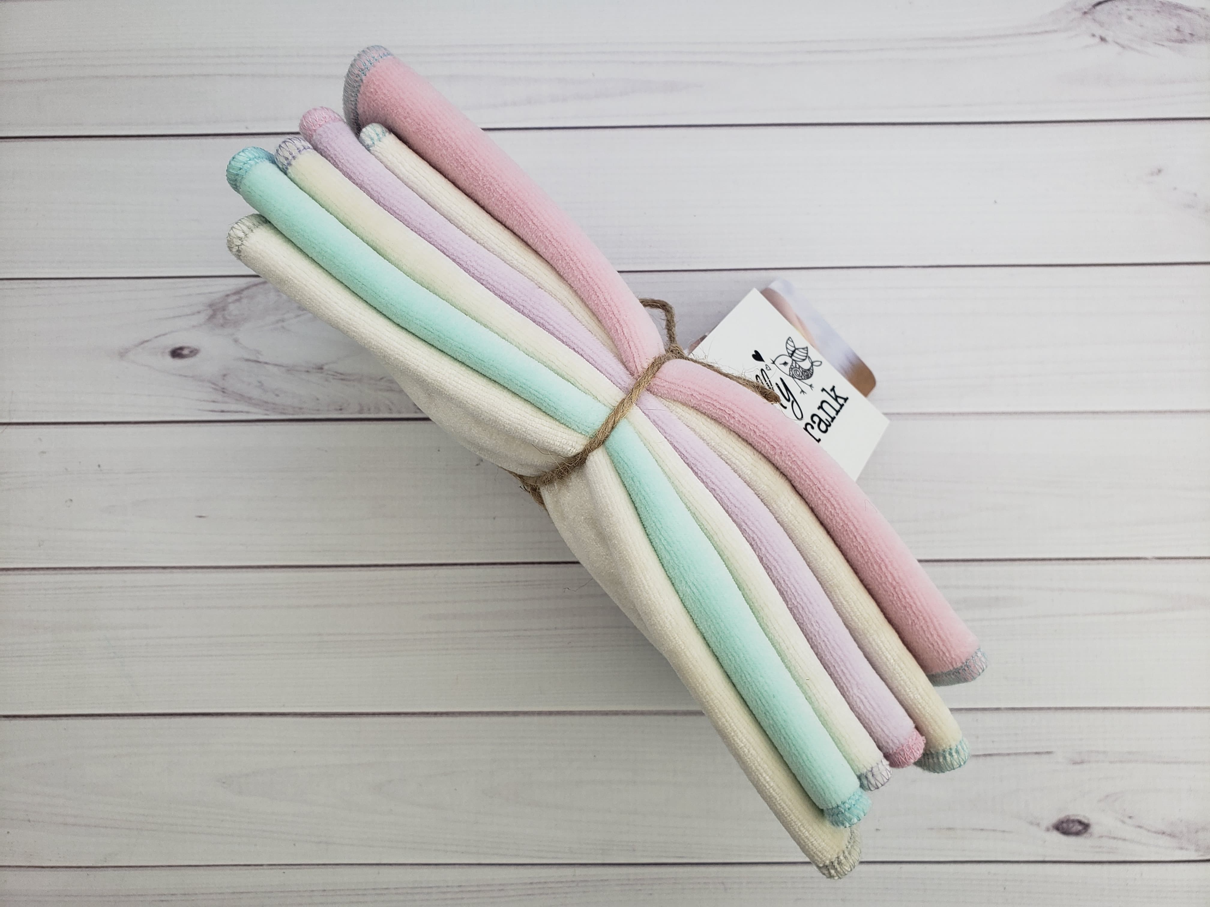 Lilly & Frank Wipes Spring Mix (includes pinks & purples Organic Velour Full Size Wipes