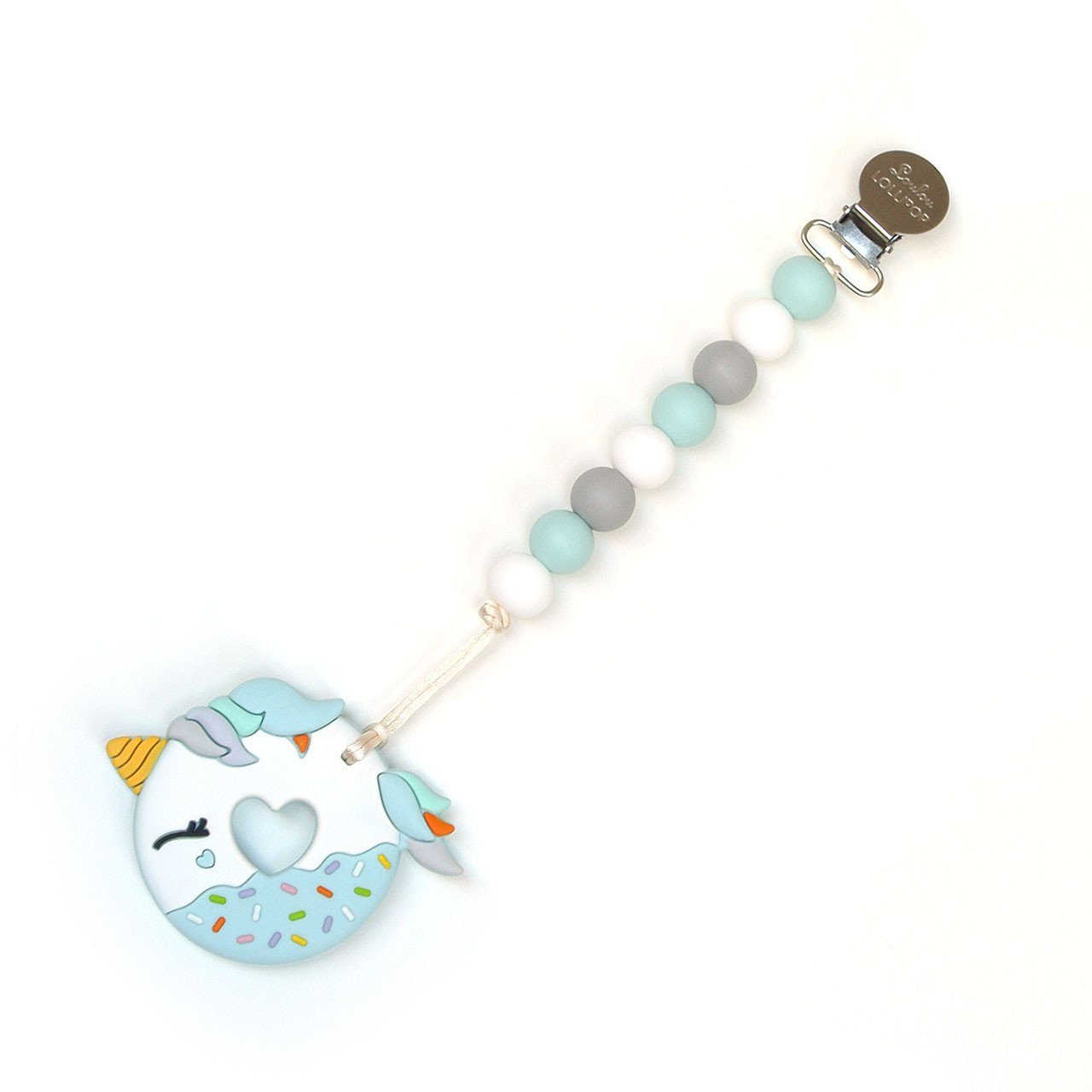 Lou Lou Lollipop Baby Teether Blue Unicorn Donut Teether Lou Lou Lollipop Teethers