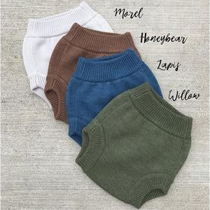 Sloomb wool diaper cover Med/Long Honey Bear Sloomb Knit Wool Diaper Covers