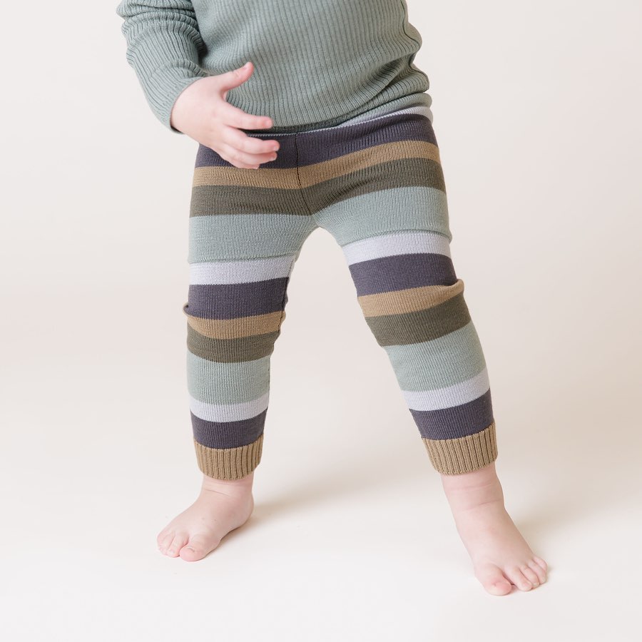 Sloomb wool pants FORAGER STRIPE / 0-6 Sloomb Playwoolies