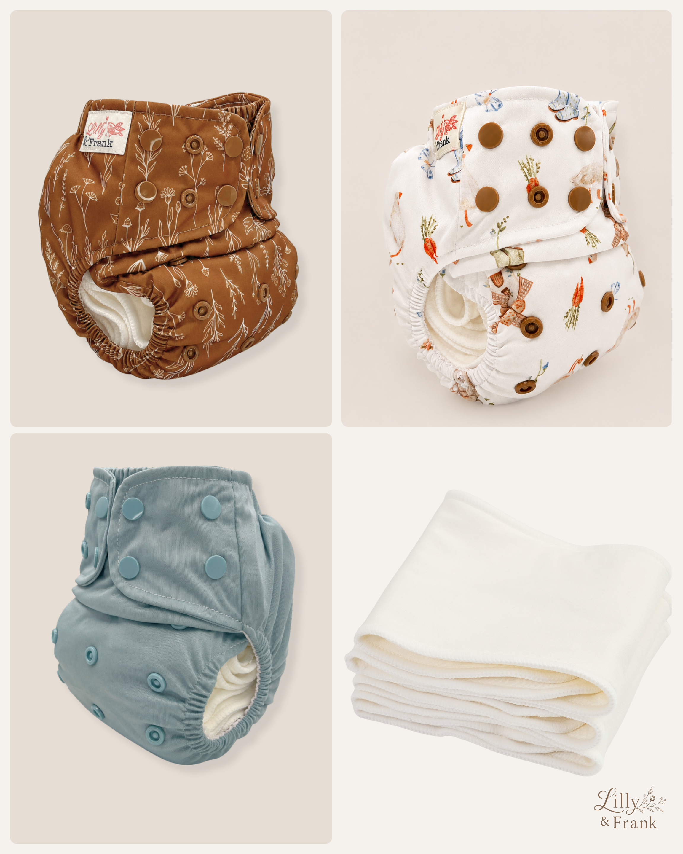 Newborn Cloth Diaper Starter Bundle (0–4 Months)