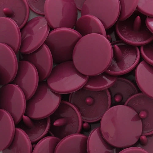 B34 Plum KAM size 20 plastic snap fasteners