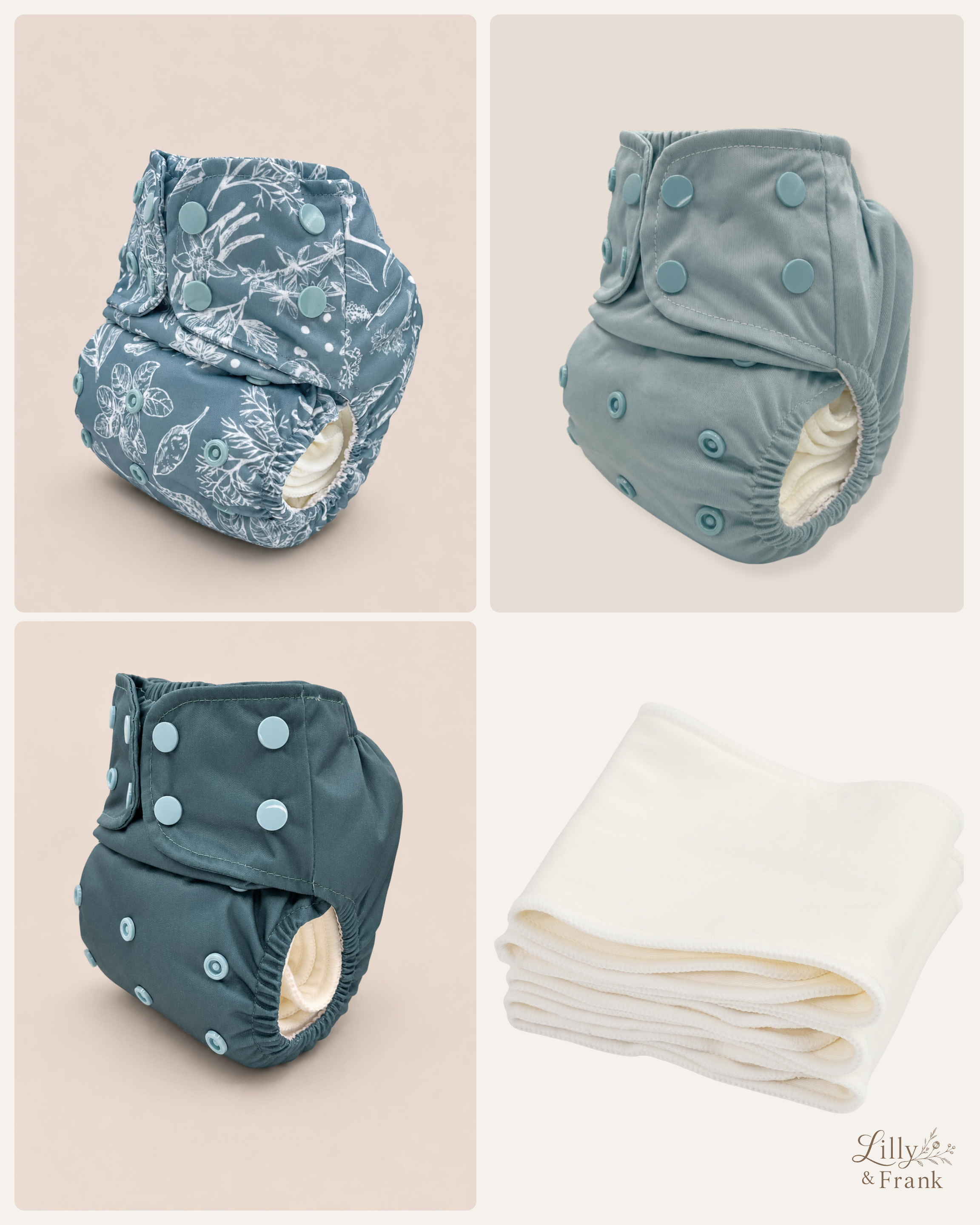 Newborn Cloth Diaper Starter Bundle (0–4 Months)