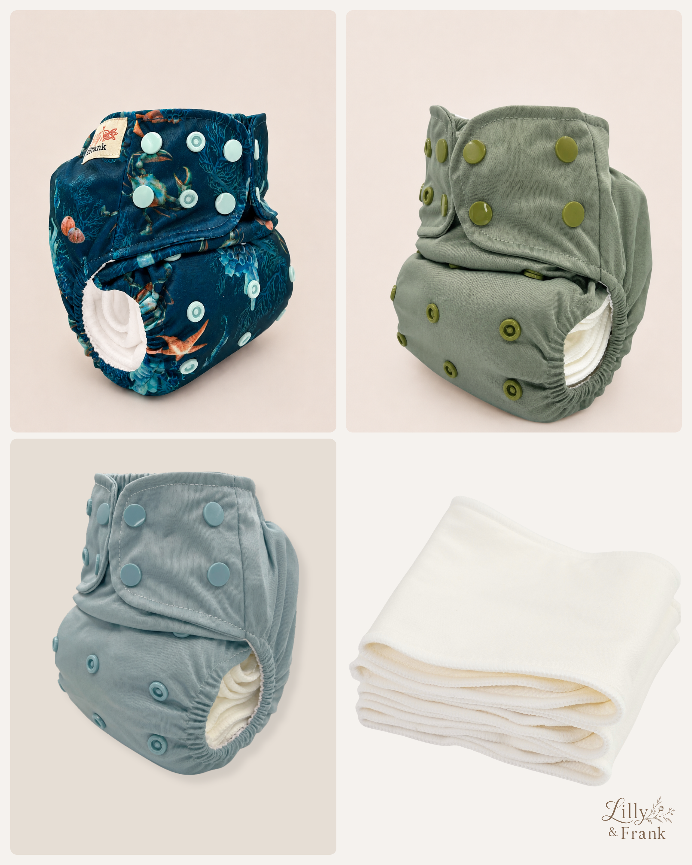 Newborn Cloth Diaper Starter Bundle (0–4 Months)