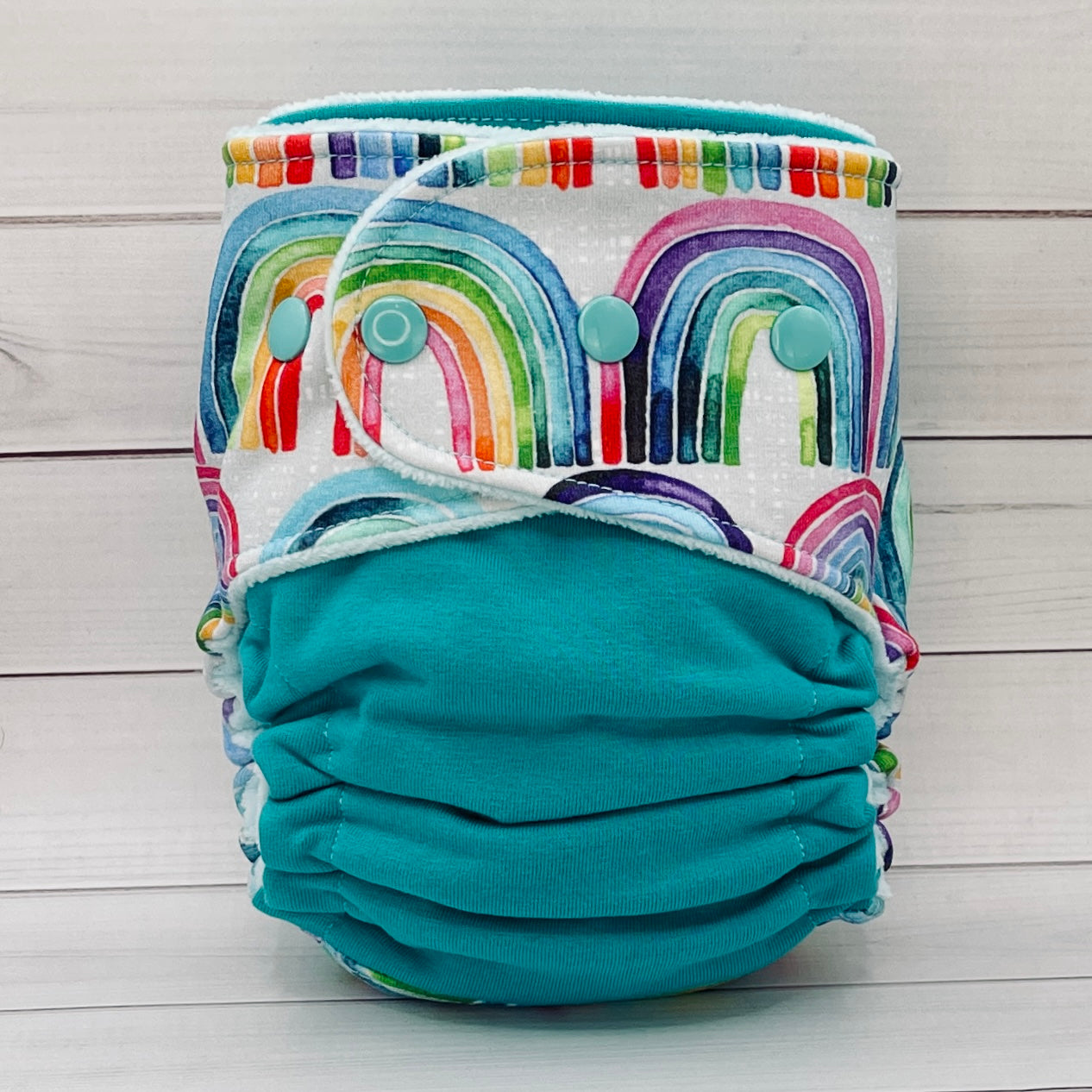 One Size Fitted Cloth Diaper (12-35lbs) - After the Storm - Lilly & Frank 