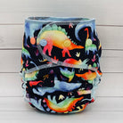 One Size Fitted Cloth Diaper (12-35lbs) - Midnight Parade - Lilly & Frank 
