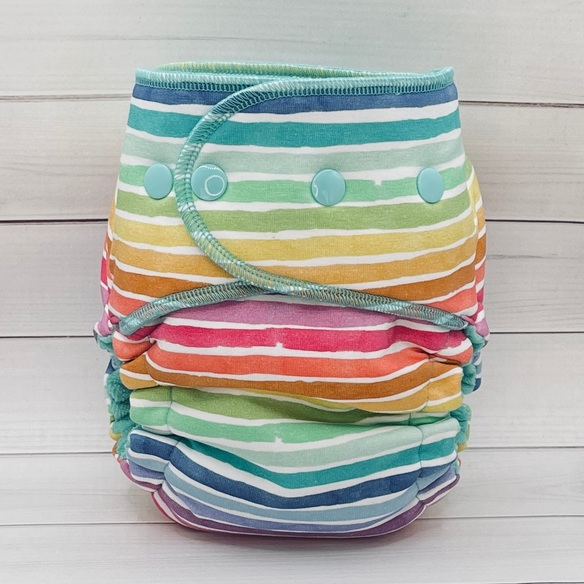 One Size Fitted Cloth Diaper (12-35lbs) - Prism Drift - Lilly & Frank 